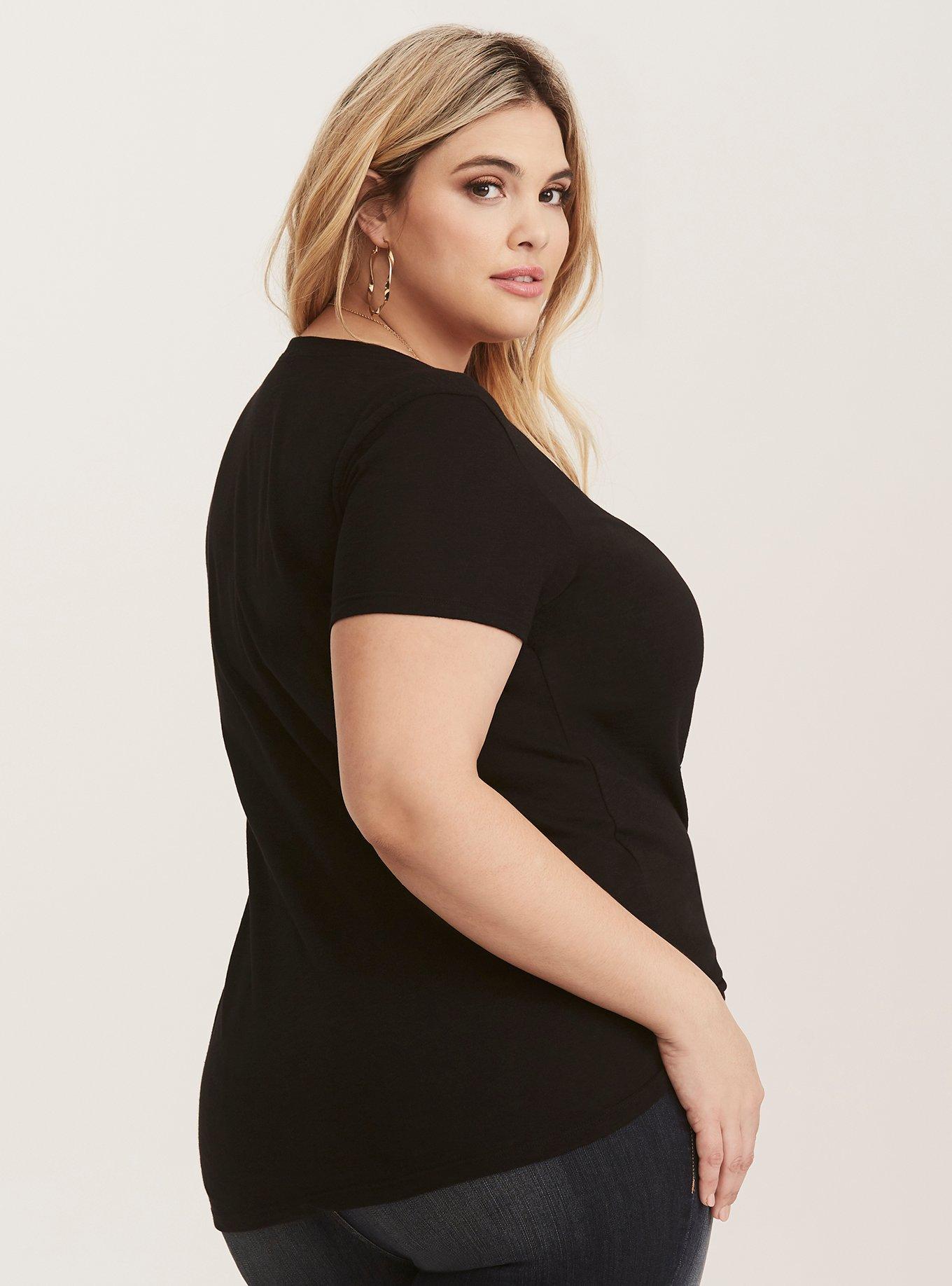 LA Dodgers Black Slub Knit Crew Tee, DEEP BLACK, alternate