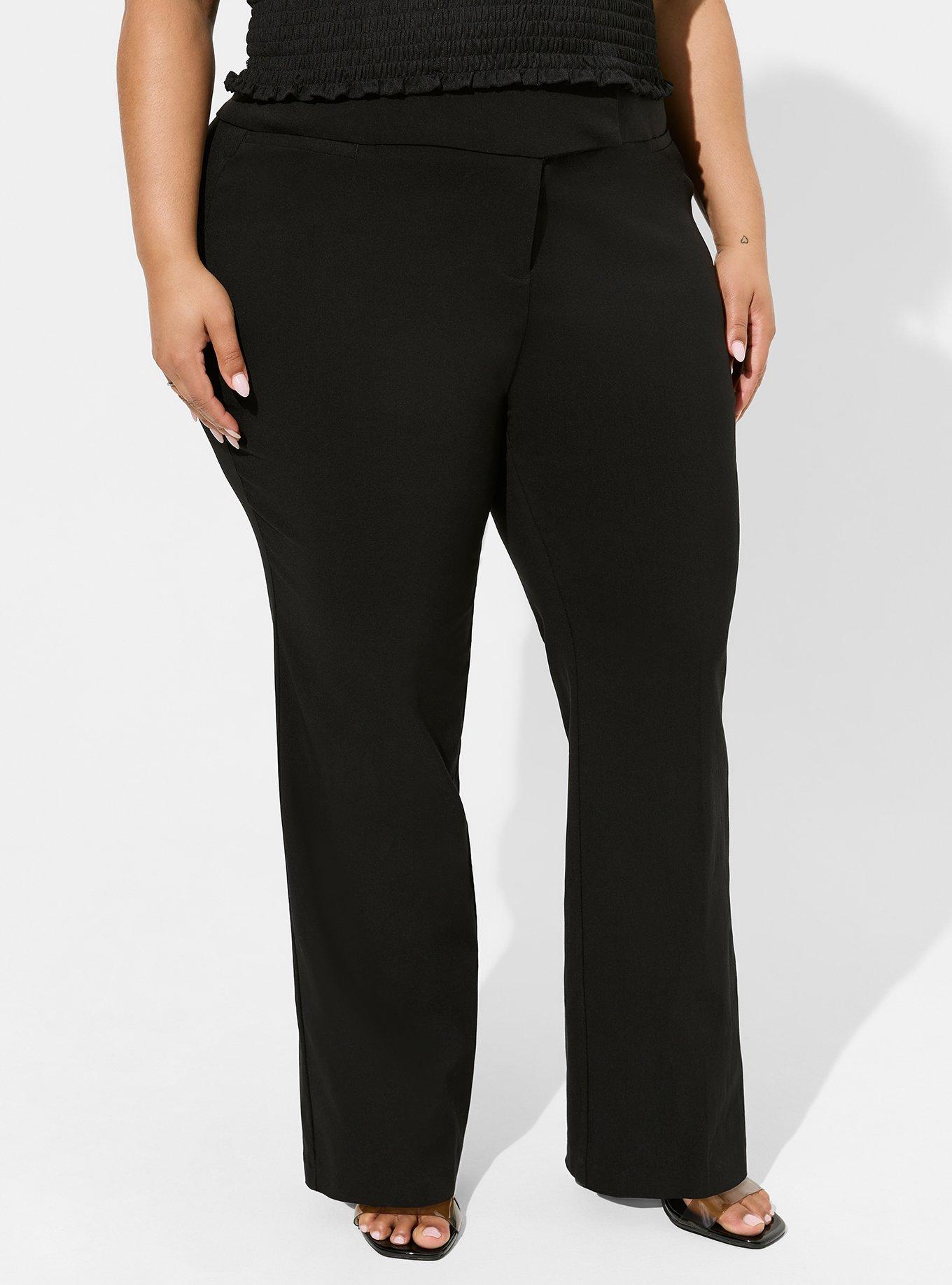 Trouser Relaxed Boot Millennial Stretch High-Rise Pant, DEEP BLACK, alternate