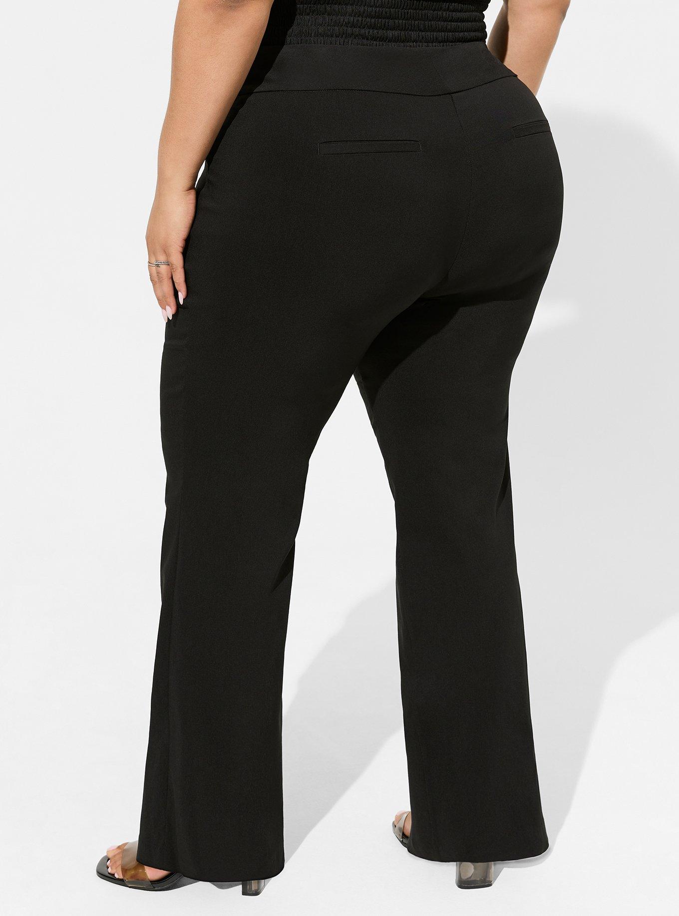 Trouser Relaxed Boot Millennial Stretch High-Rise Pant, DEEP BLACK, alternate
