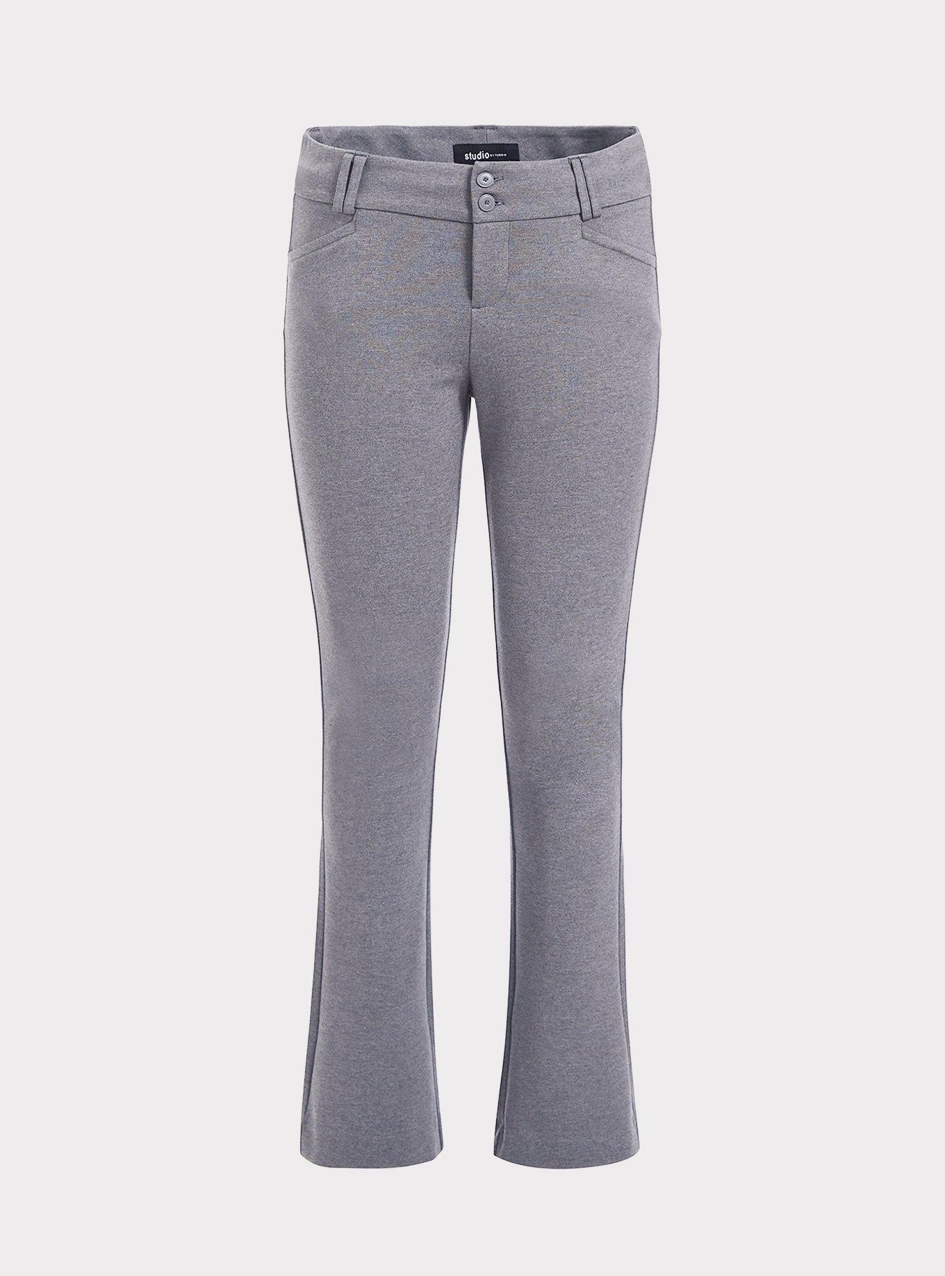 Plus Size - Studio Signature Premium Ponte Stretch Trouser - Grey