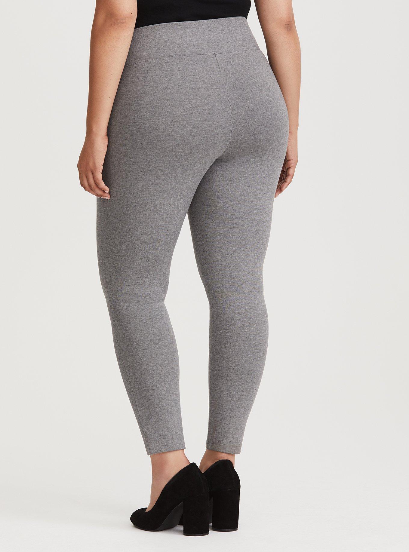 Plus Size Slim Fix Pixie Pant - Light Grey Ponte, HEATHER GREY, alternate