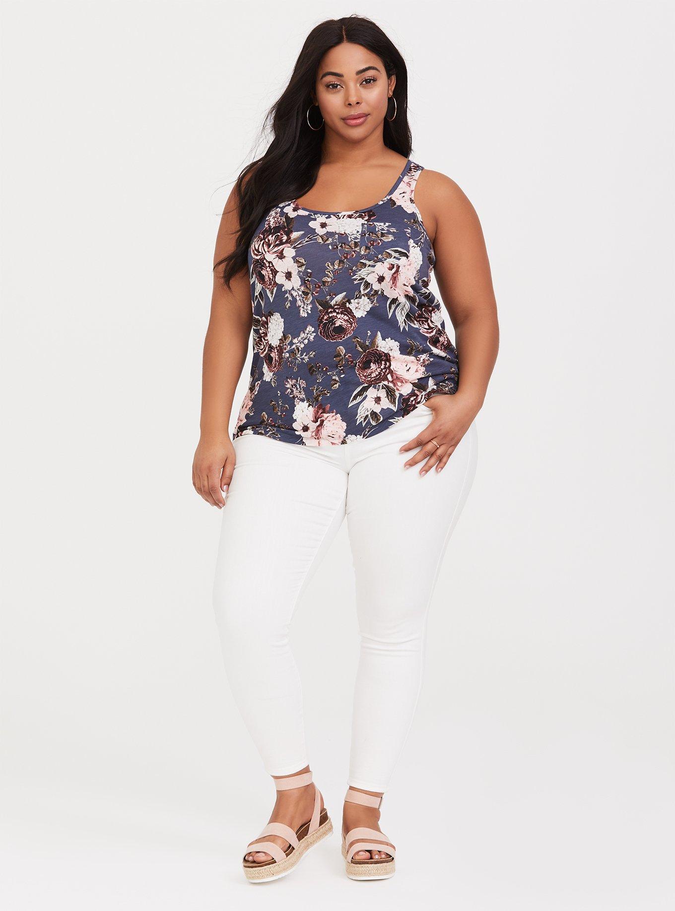 Pocket Knit Crew Neck Tank, ELECTRIC ROSE, alternate