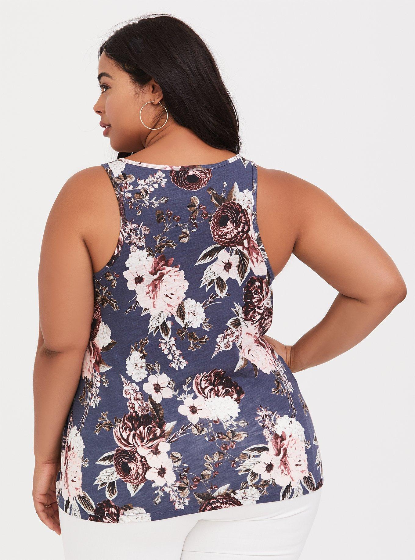 Pocket Knit Crew Neck Tank, ELECTRIC ROSE, alternate