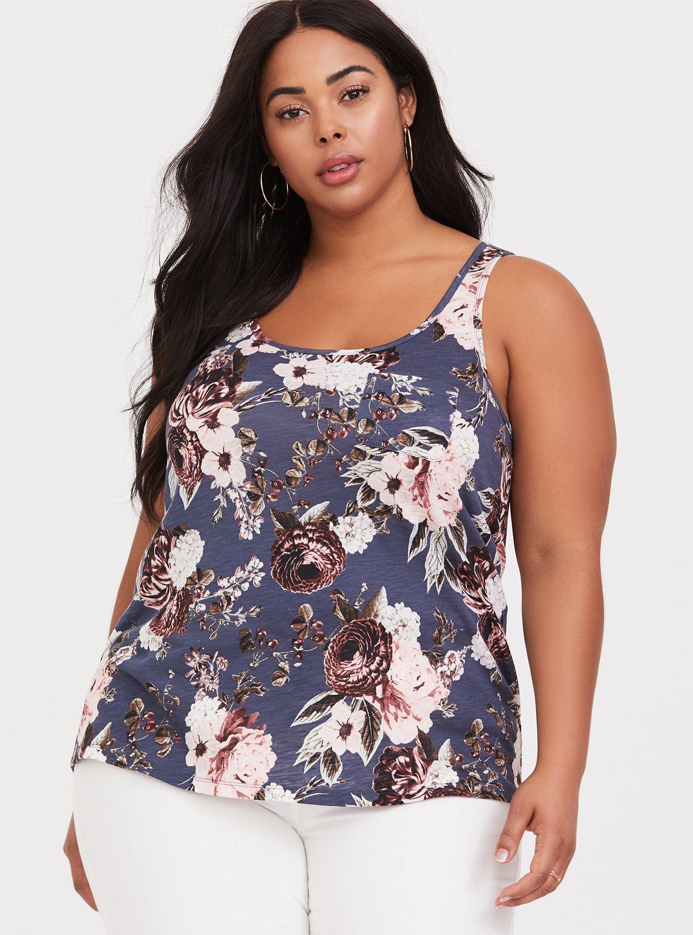 Pocket Knit Crew Neck Tank, ELECTRIC ROSE, hi-res