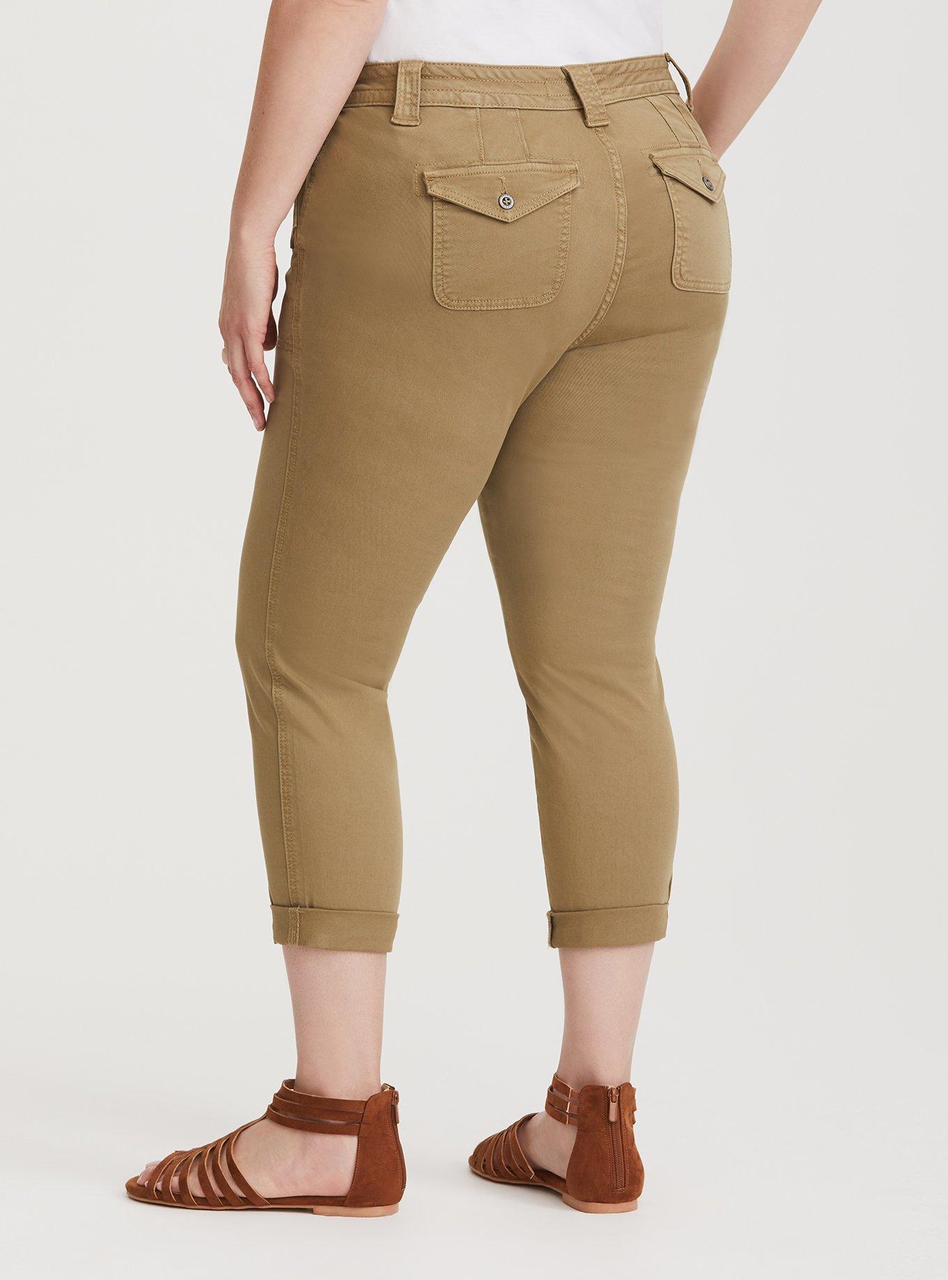 Cropped Twill Military Pant - Pale Sage, SAGE, alternate