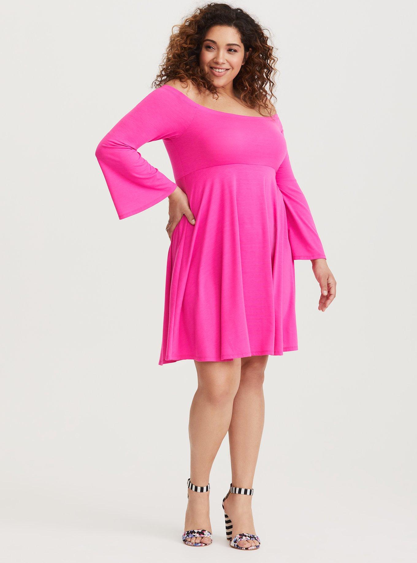 Torrid hot pink on sale dress