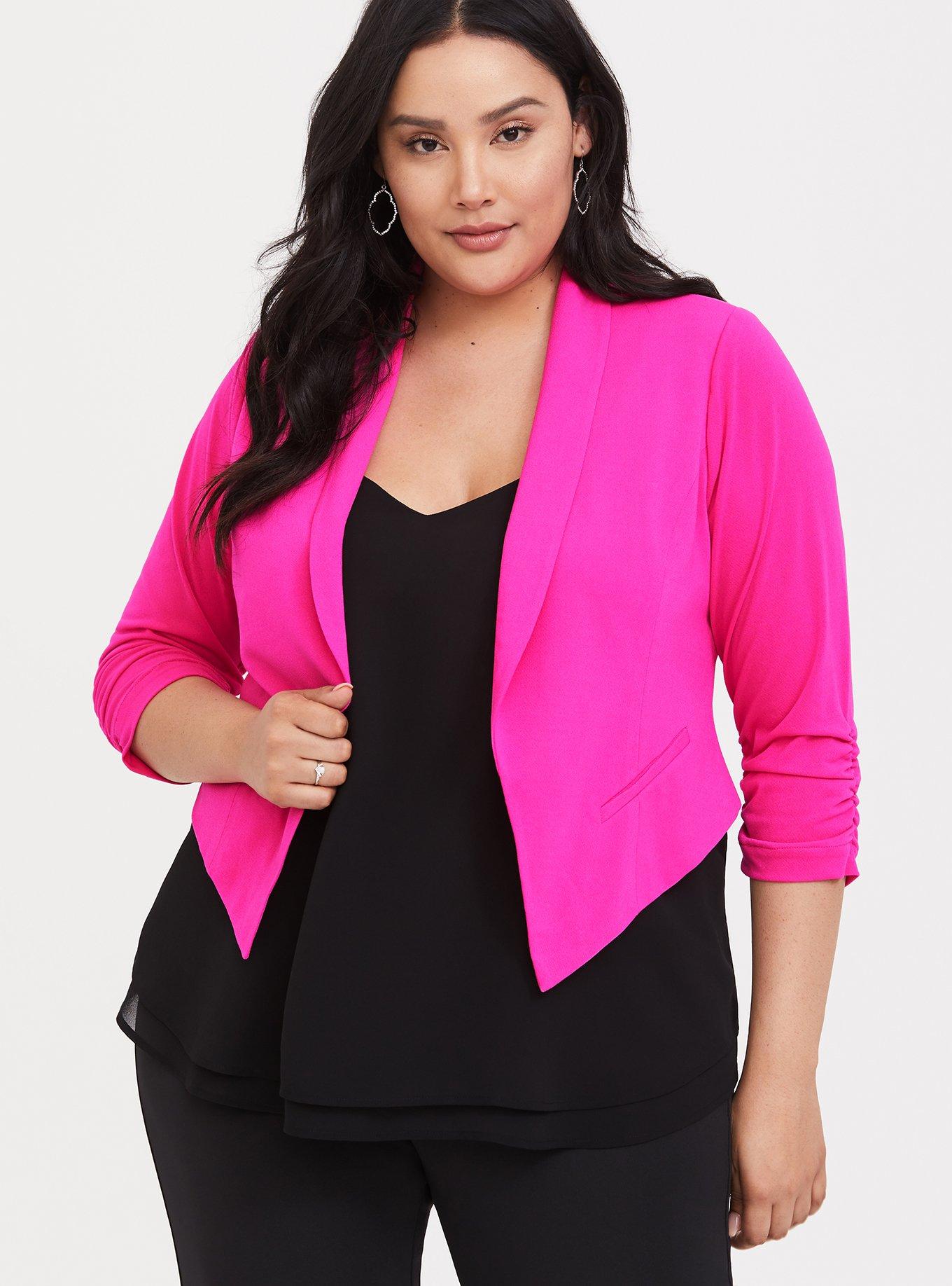 Torrid 2025 pink blazer