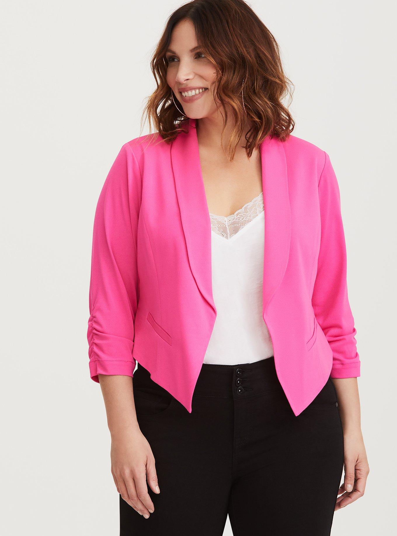 Hot Pink 3-piece Pantsuit for Women, Pink Blazer Trouser Suit for Women  With Bralette Top, Relaxed Fit Blazer and High Waist Pants -  Canada