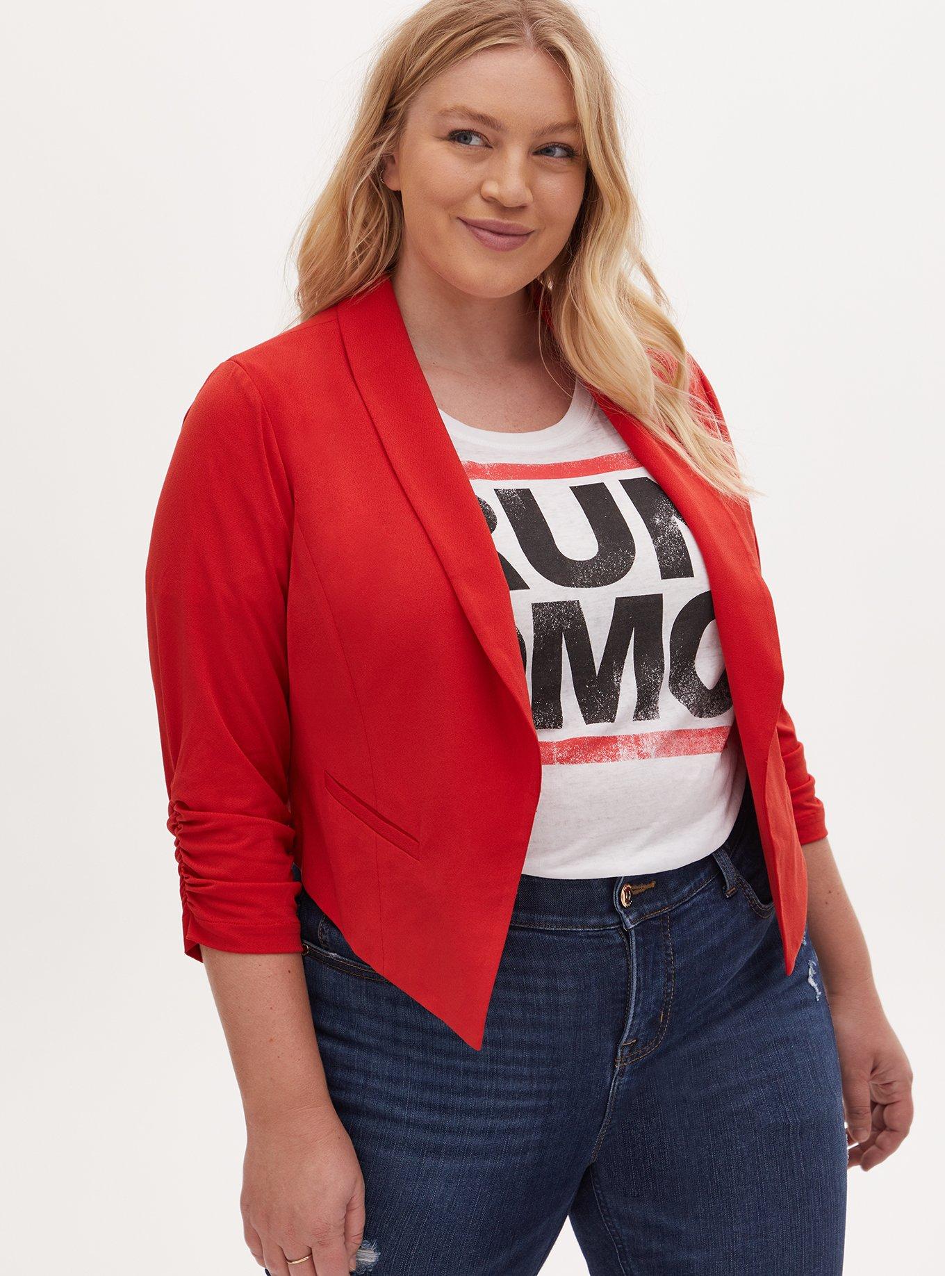 Studio Crepe Classic Blazer, MOLTEN LAVA, hi-res
