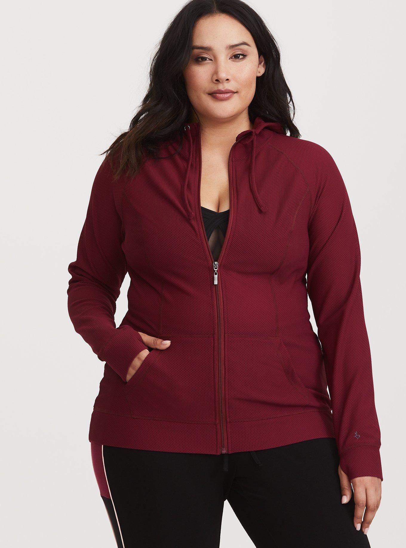 Plus size burgundy clearance jacket