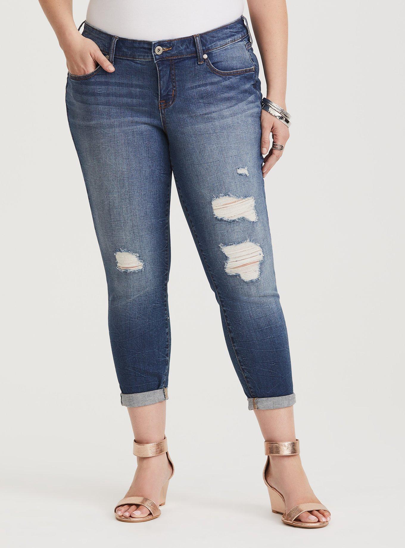Crop Classic Skinny Jean - Vintage Stretch Dark Wash, , hi-res