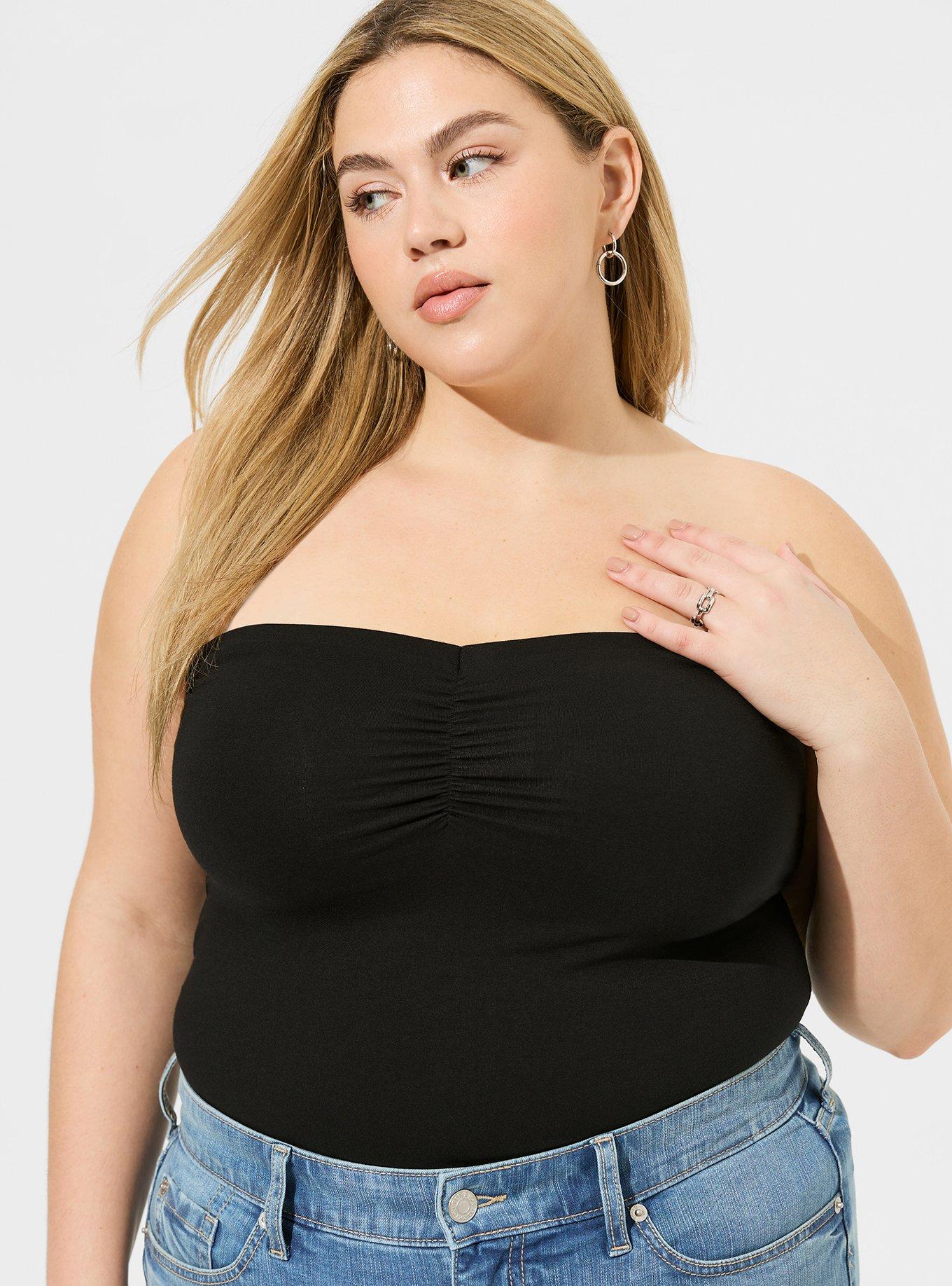 Plus Size - Foxy Strapless Ruched-Front Tube Top - Torrid
