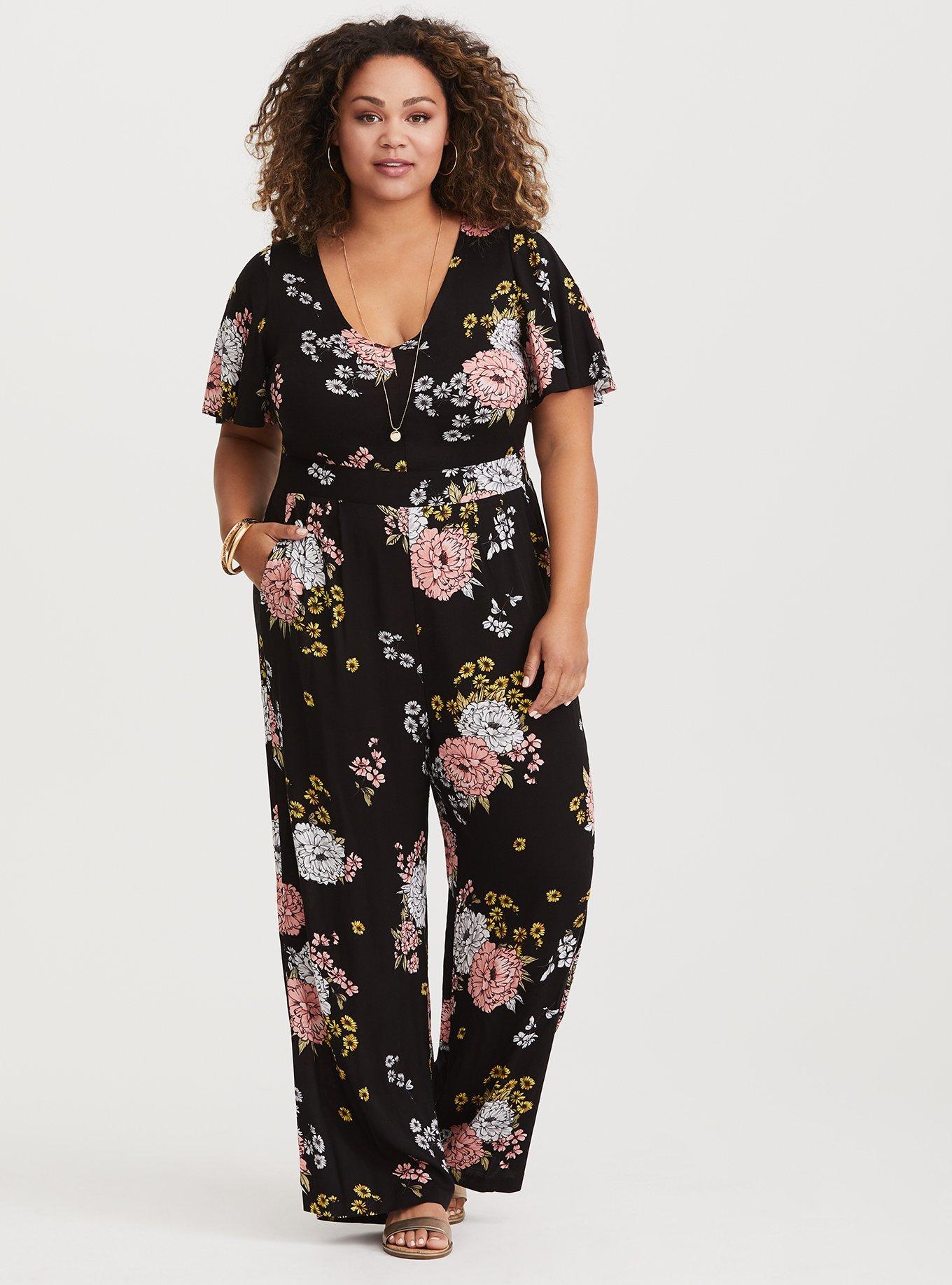 Torrid wide leg jumpsuit sales