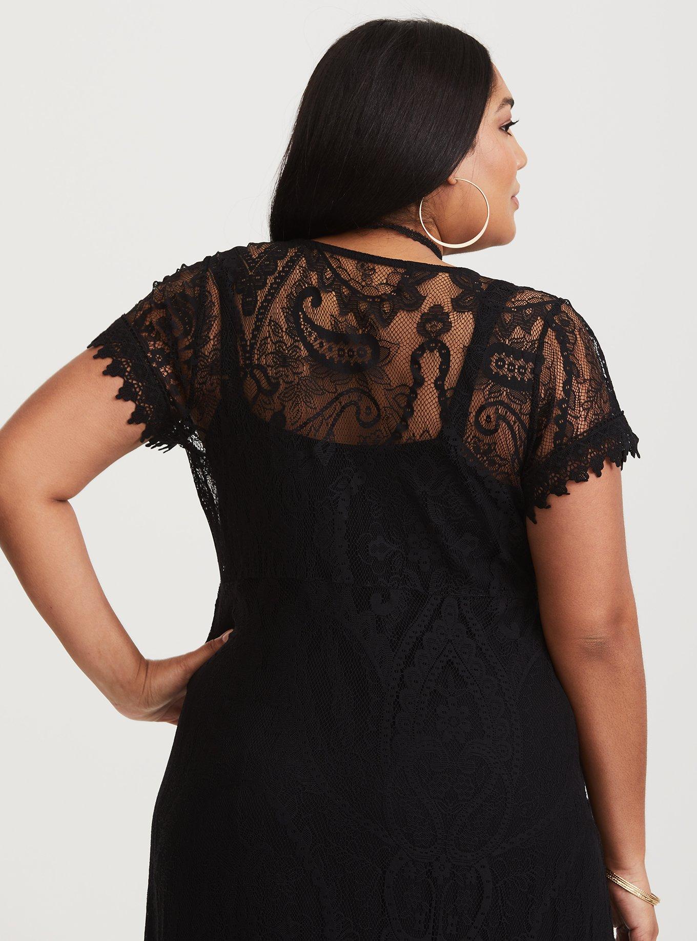 Plus Size - Black Button-Front Challis Maxi Dress - Torrid