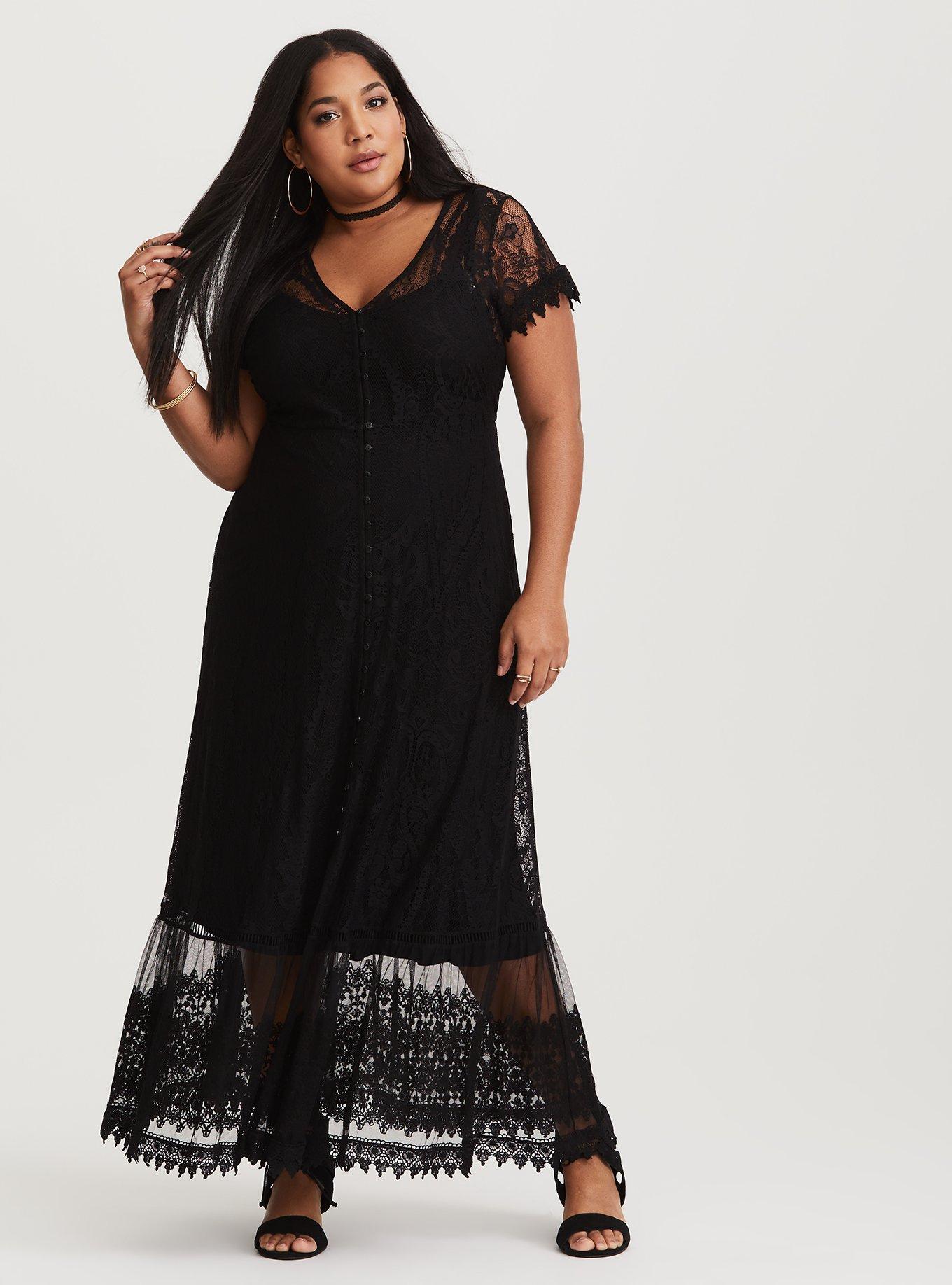 Plus lace 2025 maxi dress