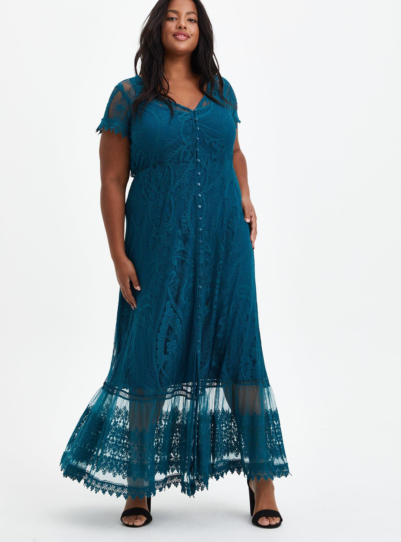 Torrid blue lace on sale dress