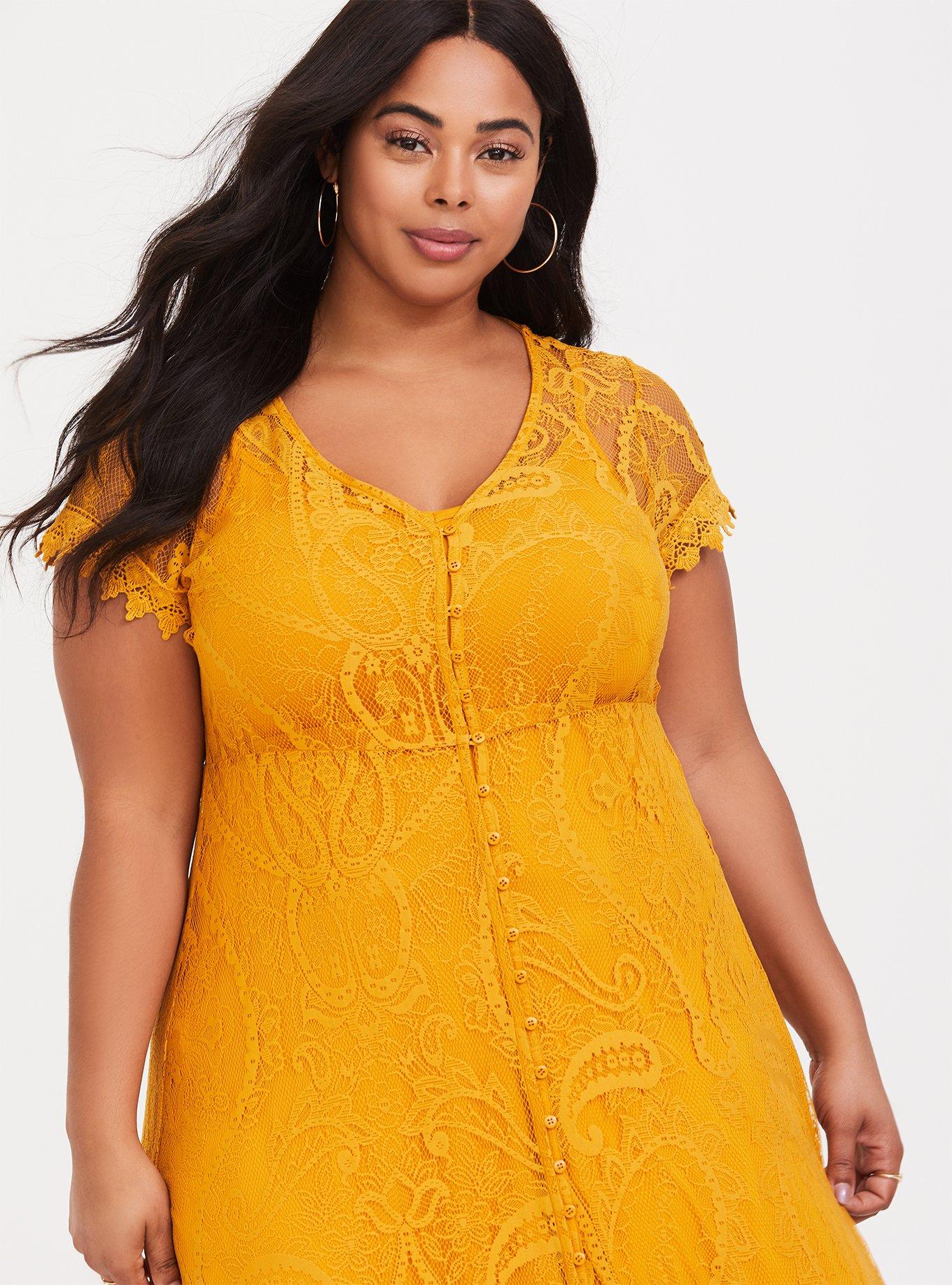 Torrid yellow clearance dress