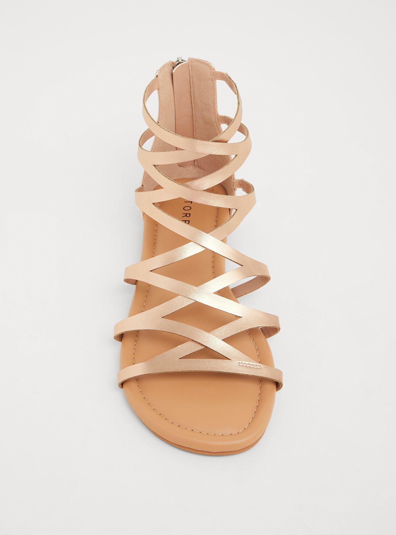 Wide width rose store gold sandals