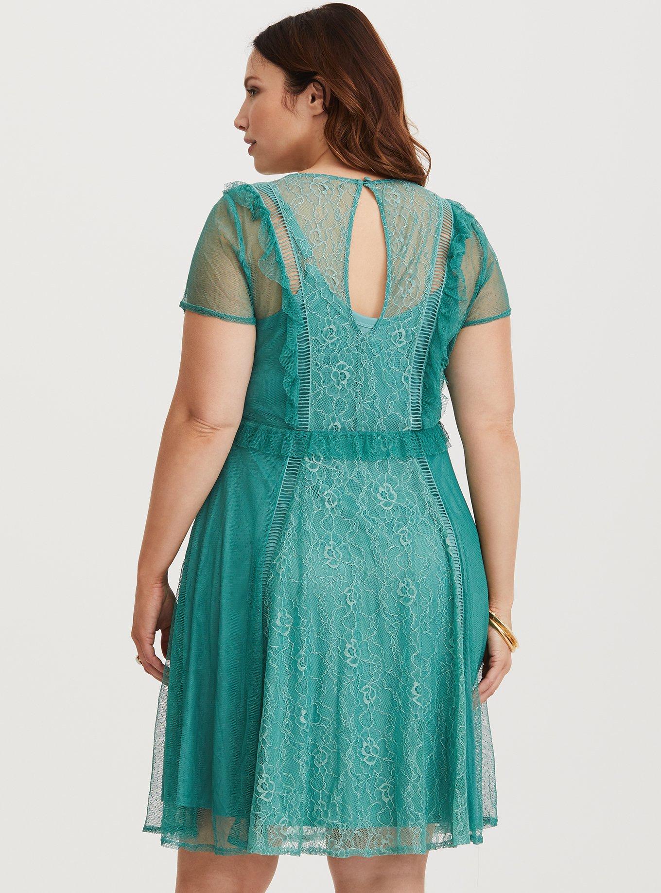 Torrid store teal dress