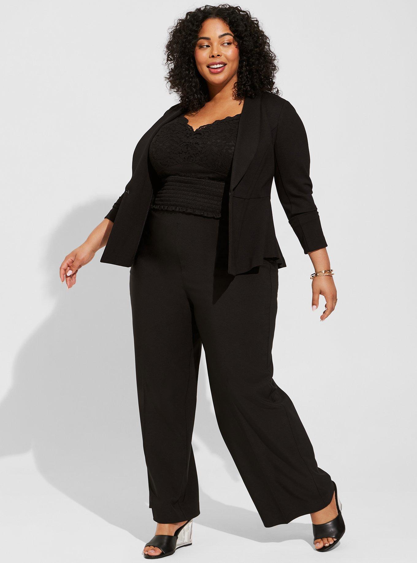 Plus size black outlet peplum jacket