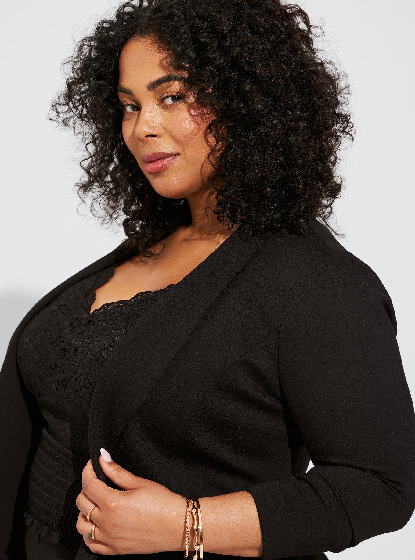 Peplum blazer deals plus size