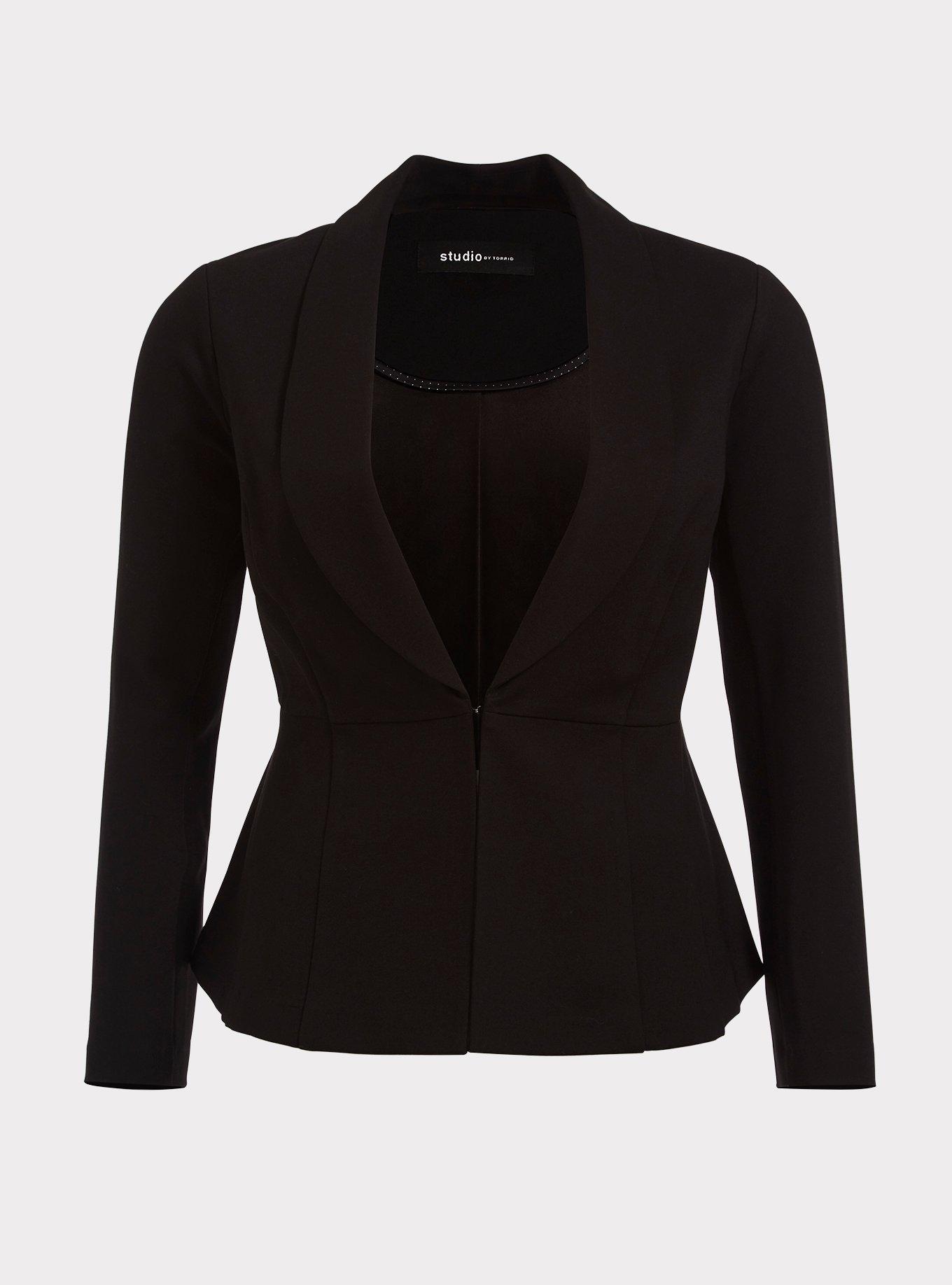 Plus Size - Studio Luxe Ponte Peplum Blazer - Torrid