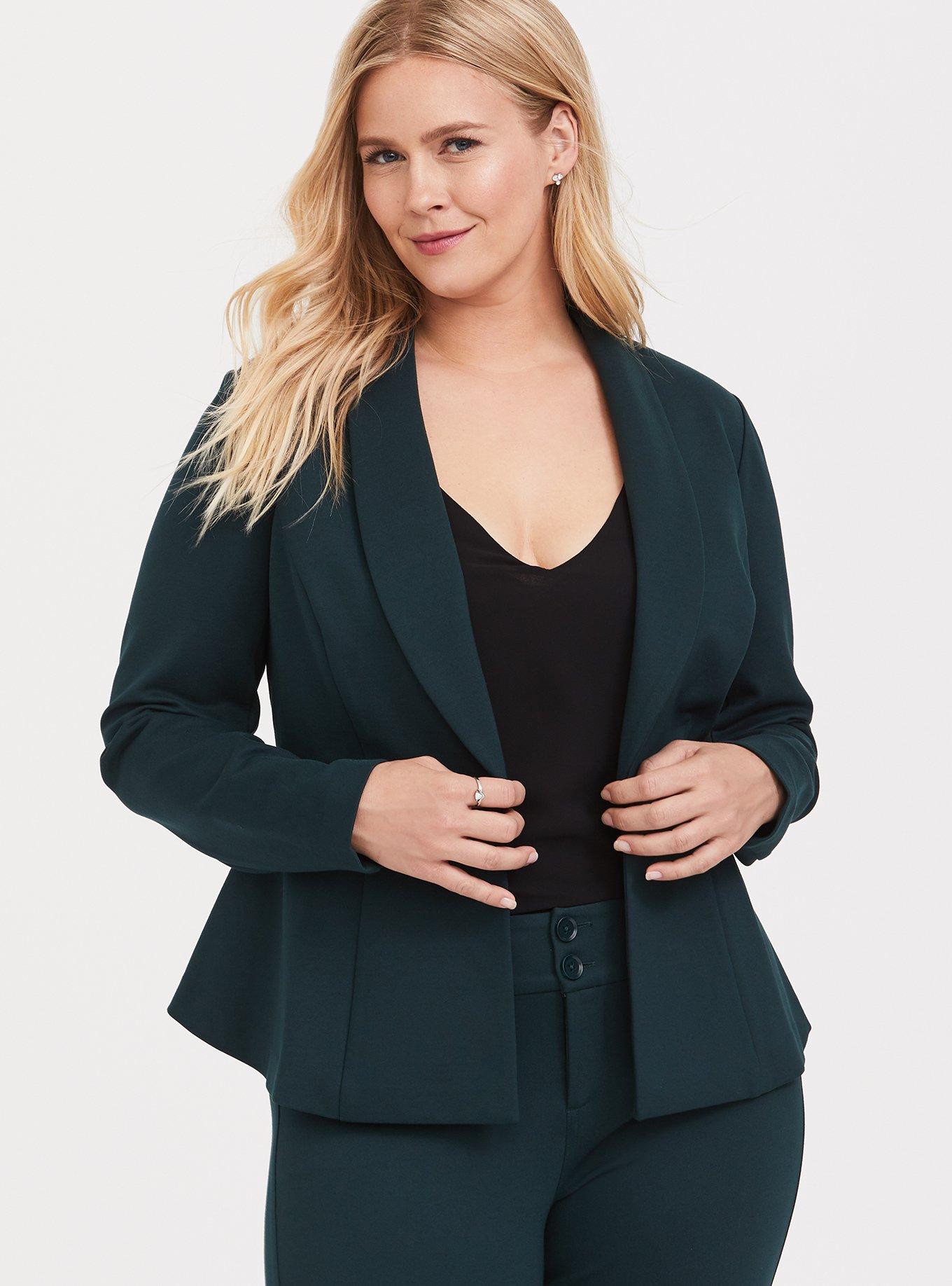 Plus Size - Studio Luxe Ponte Peplum Blazer - Torrid