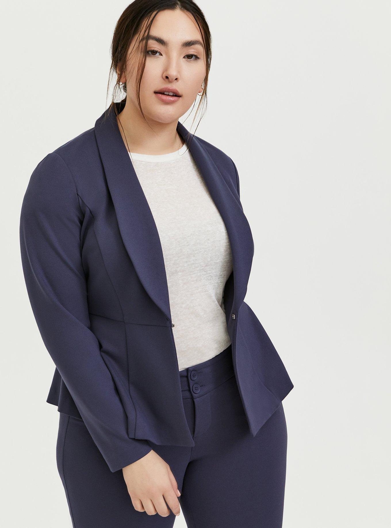 Plus size shop peplum blazer