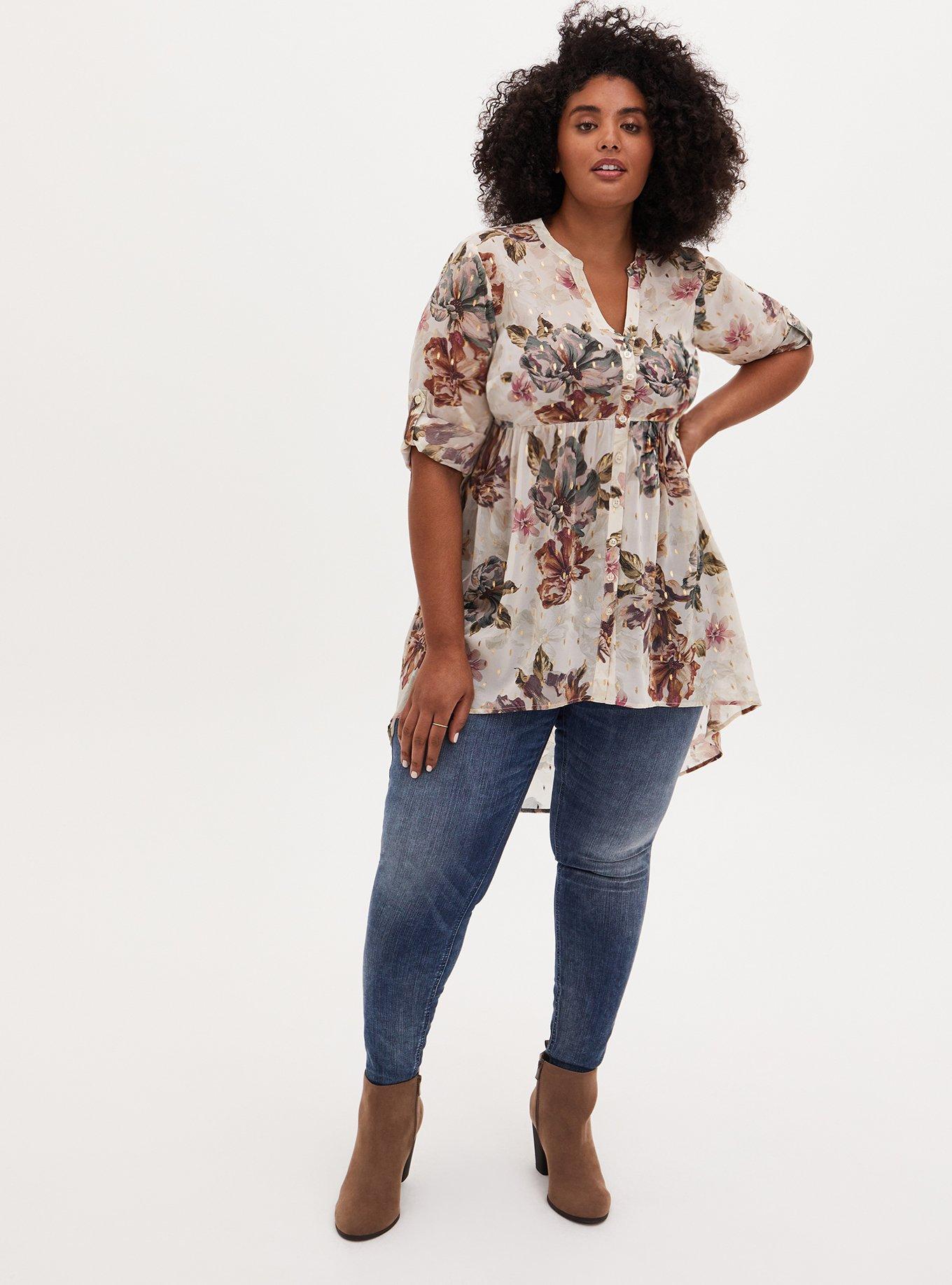 Plus Size - Chiffon Hi-Low Tunic Top - Torrid