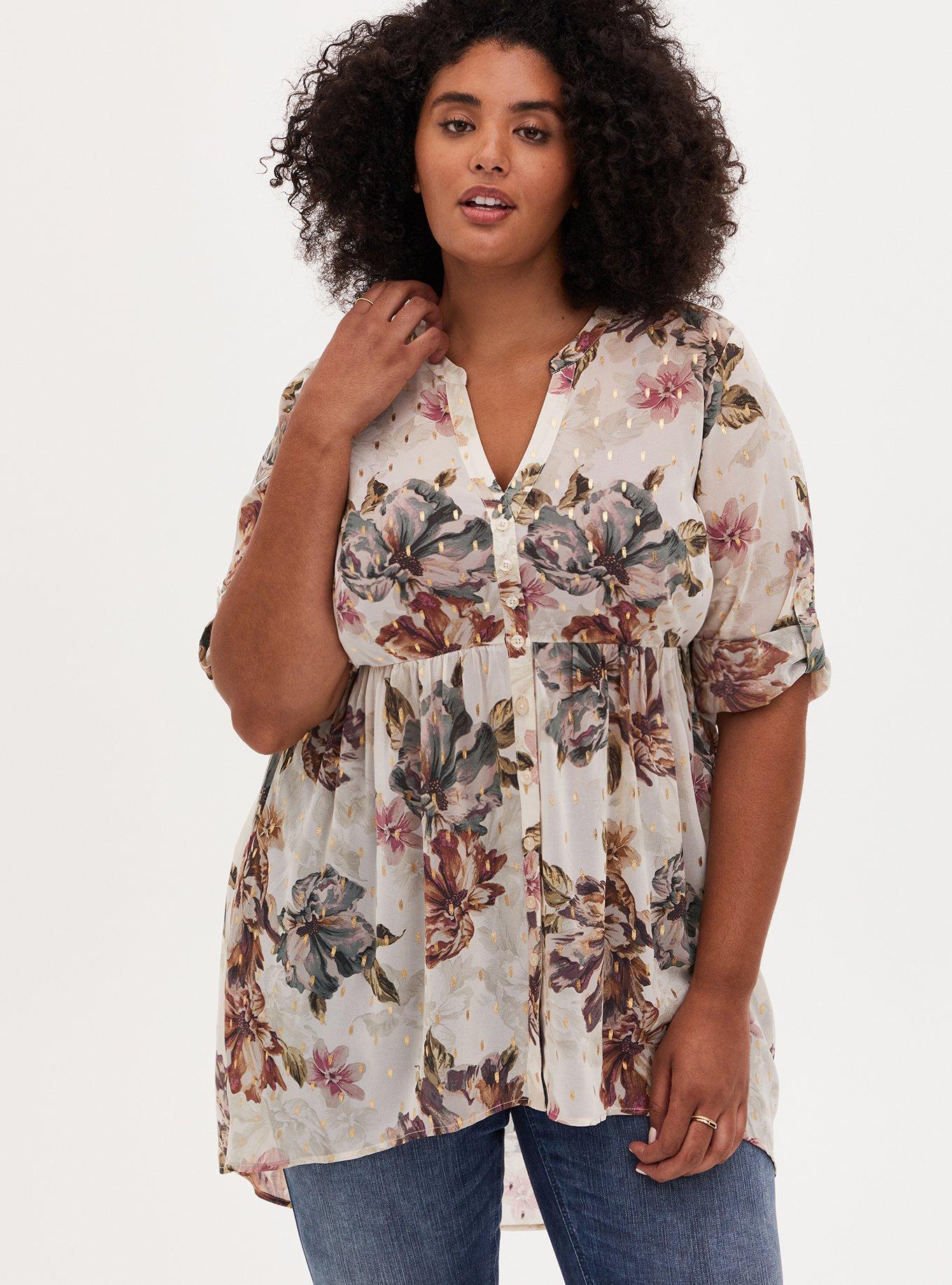 Plus Size - Chiffon Hi-Low Tunic Top - Torrid