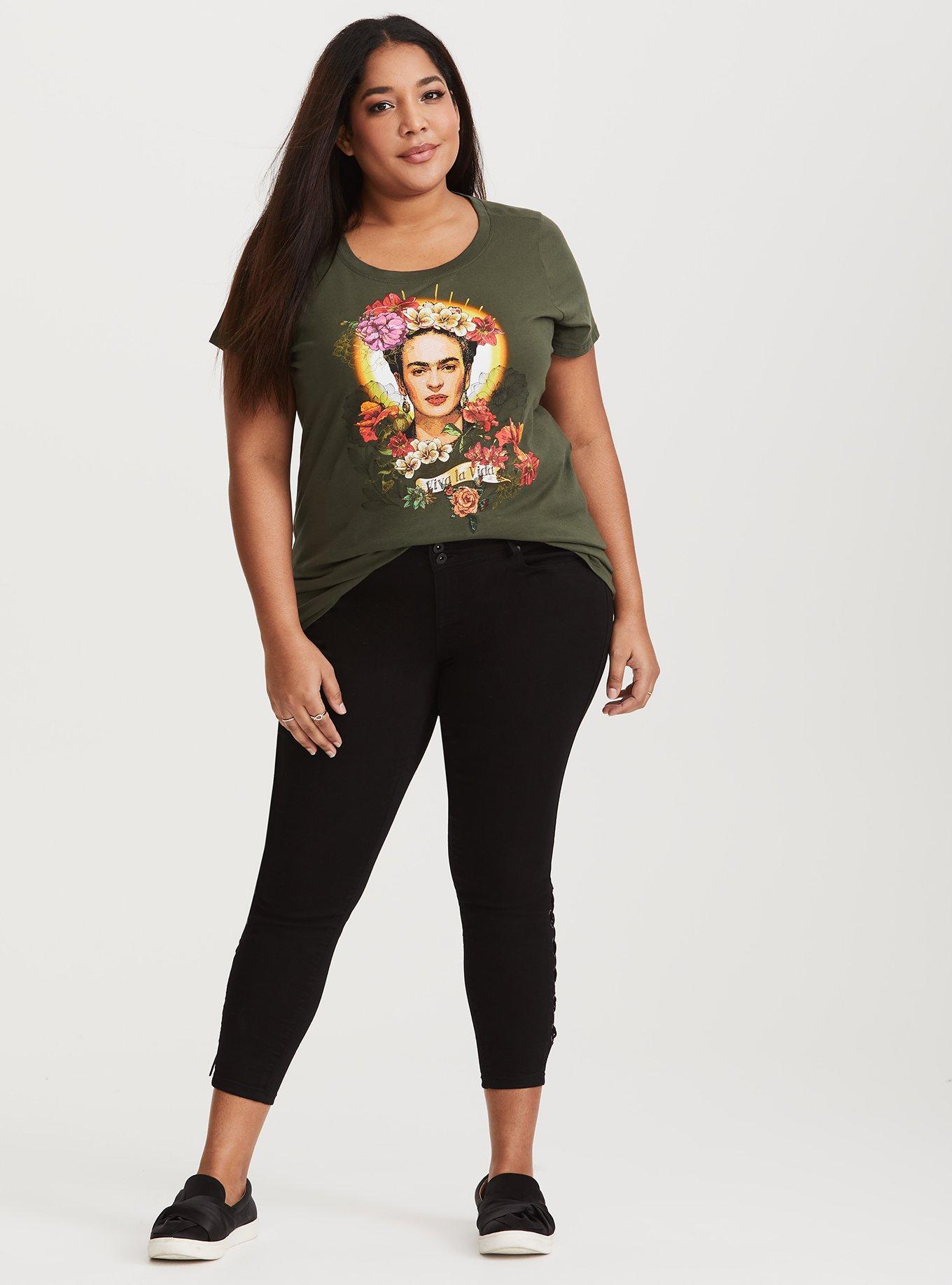 Olive Frida Crew Neck Tee, DEEP DEPTHS, alternate