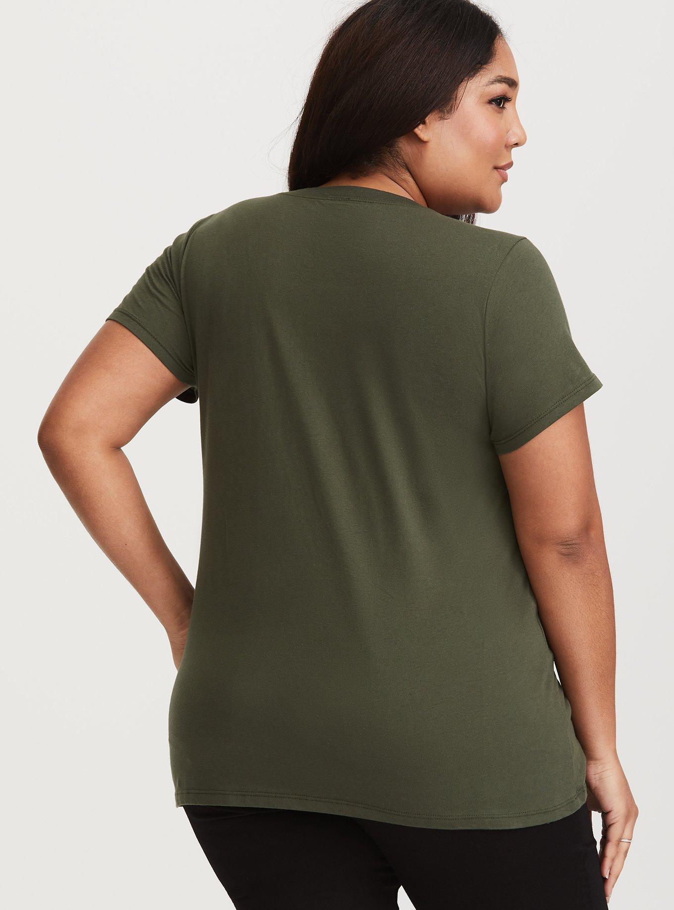 Olive Frida Crew Neck Tee, DEEP DEPTHS, alternate