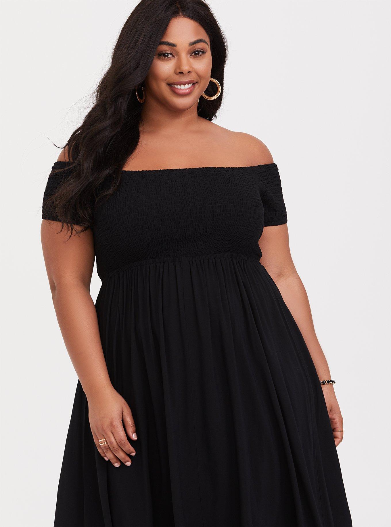 Torrid black clearance cold shoulder dress