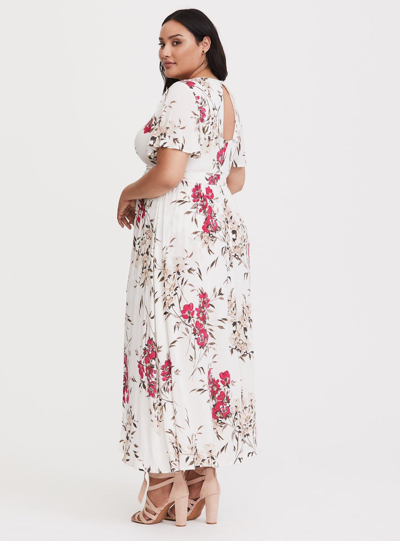 Torrid white floral outlet dress