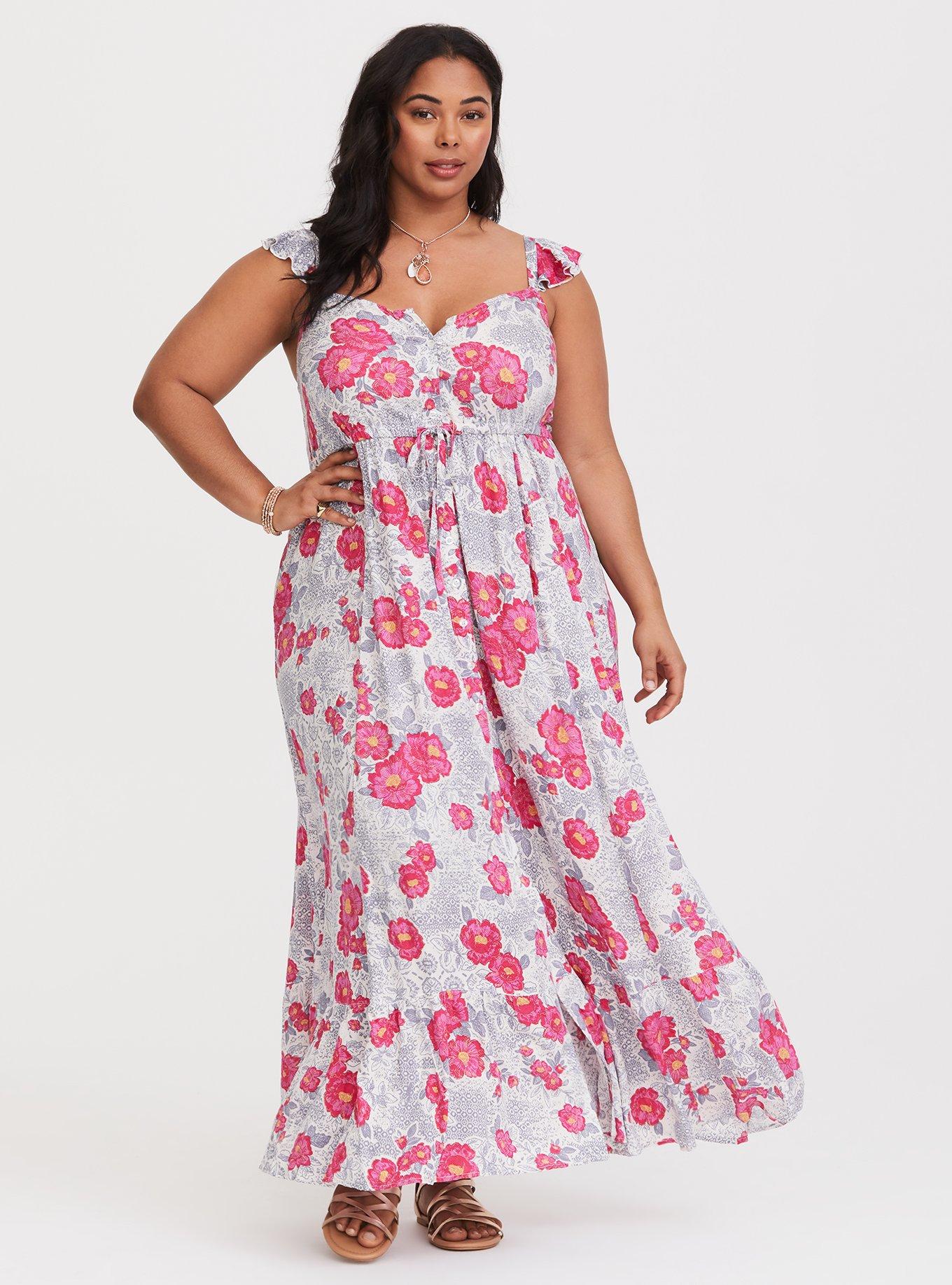 Torrid floral maxi dress sale