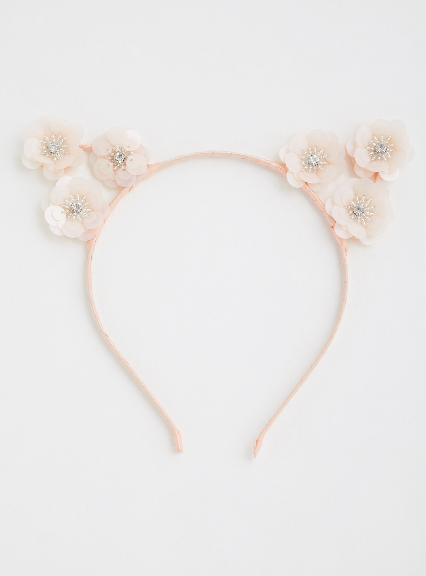 Plus Size - Blush Floral Cat Ear Headband - Torrid
