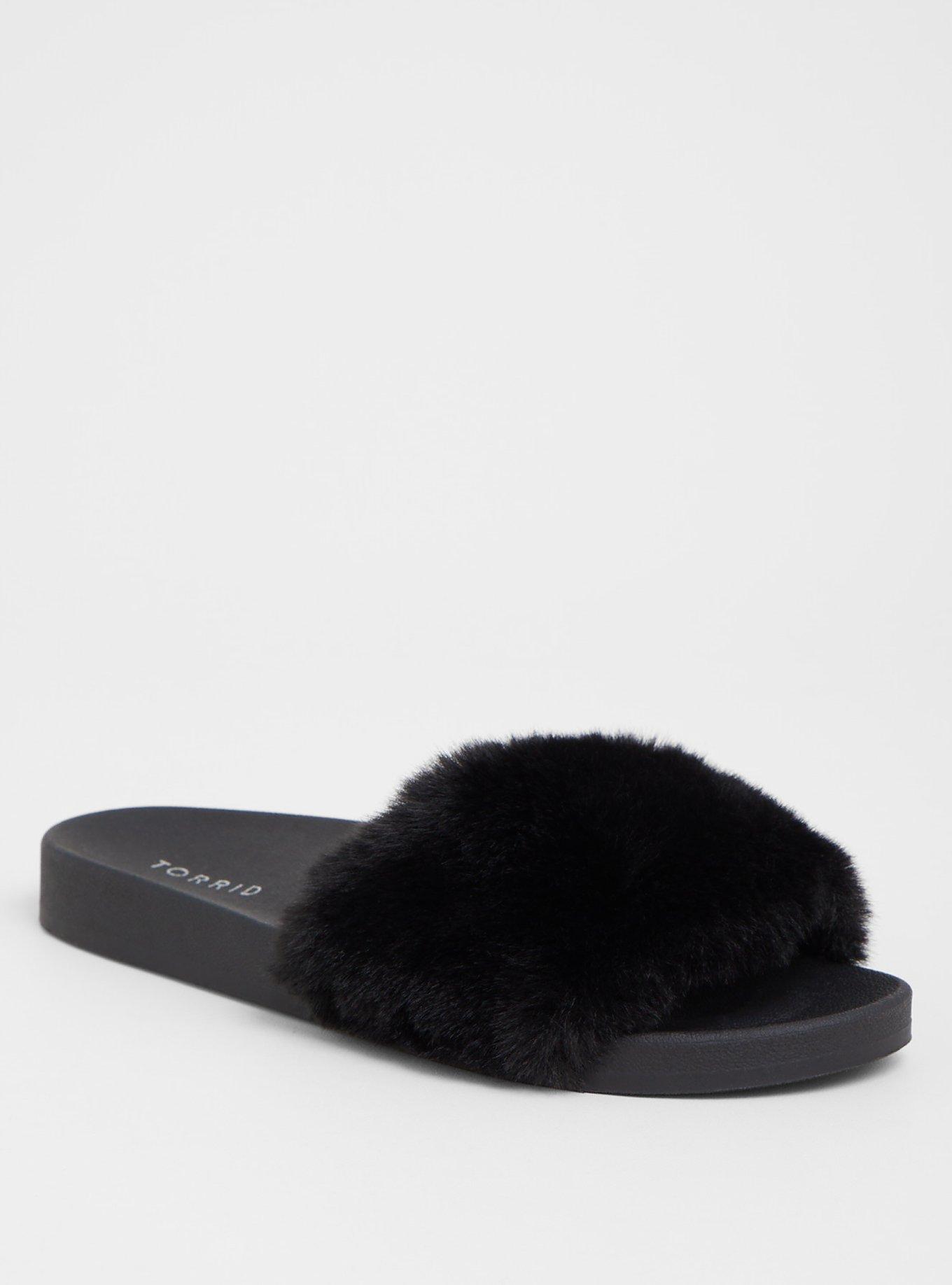 Furry Slides - Black