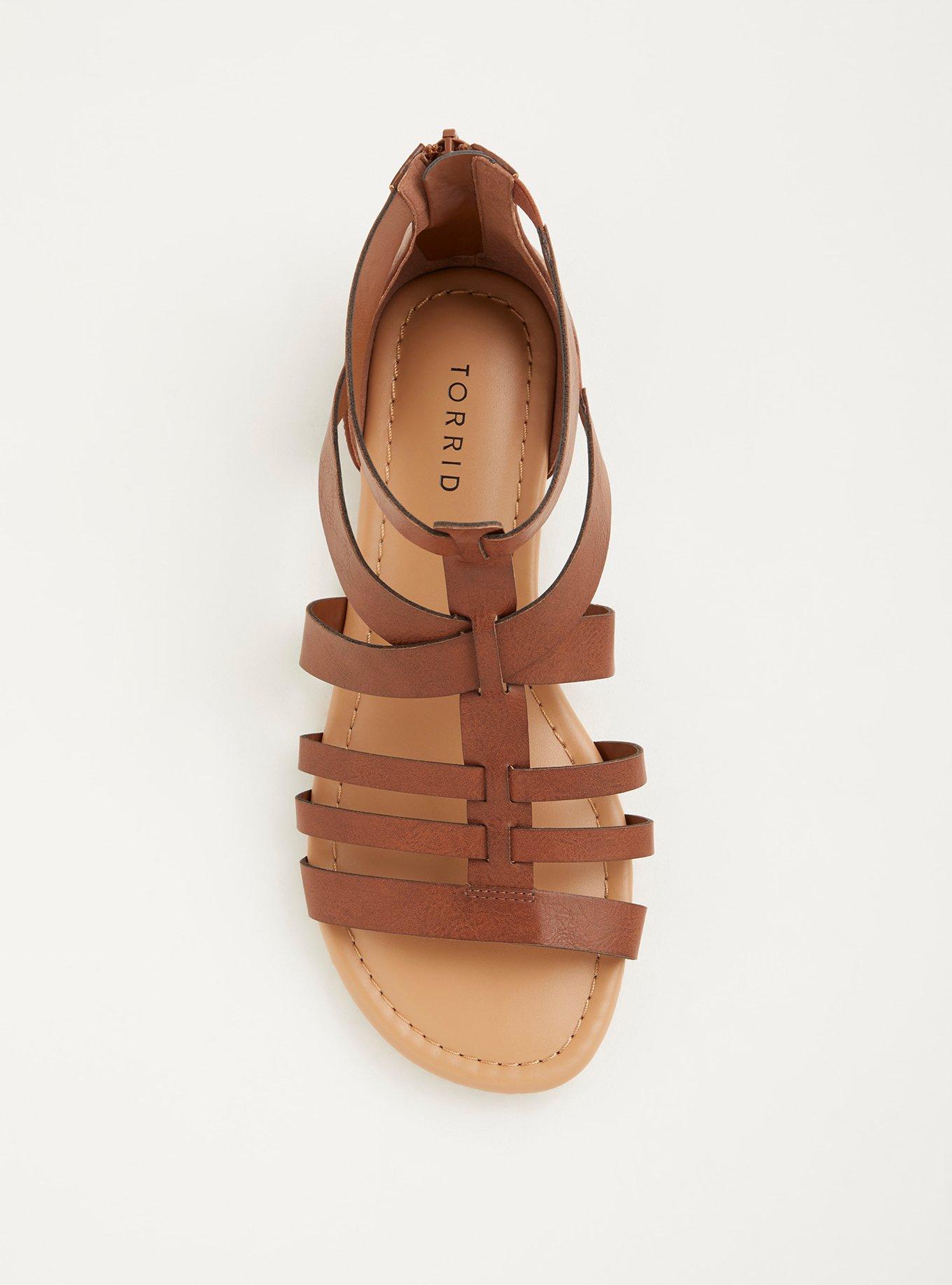 Cognac sales gladiator sandals