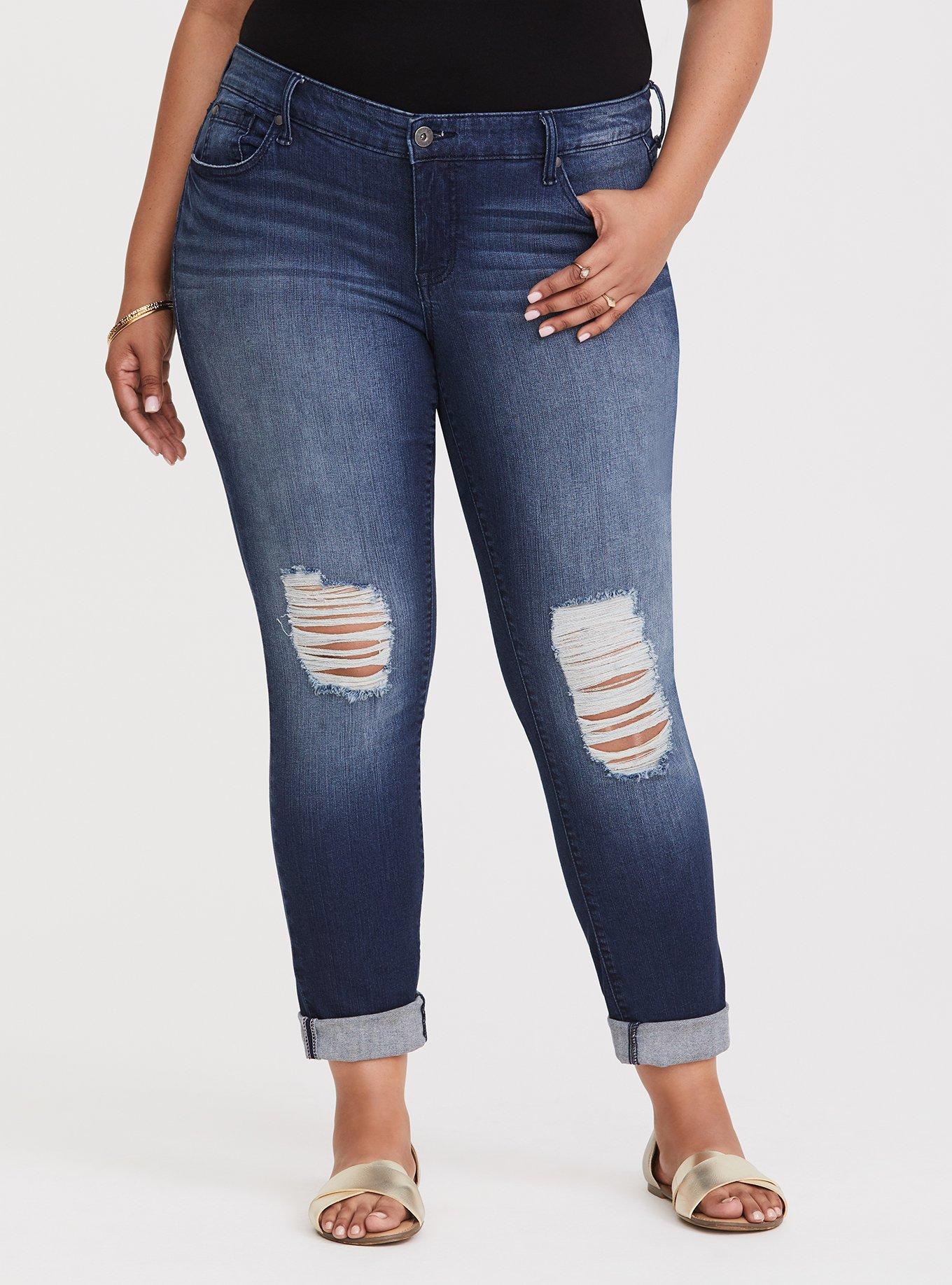 Boyfriend Jean - Vintage Stretch Dark Wash, PACIFIC, hi-res