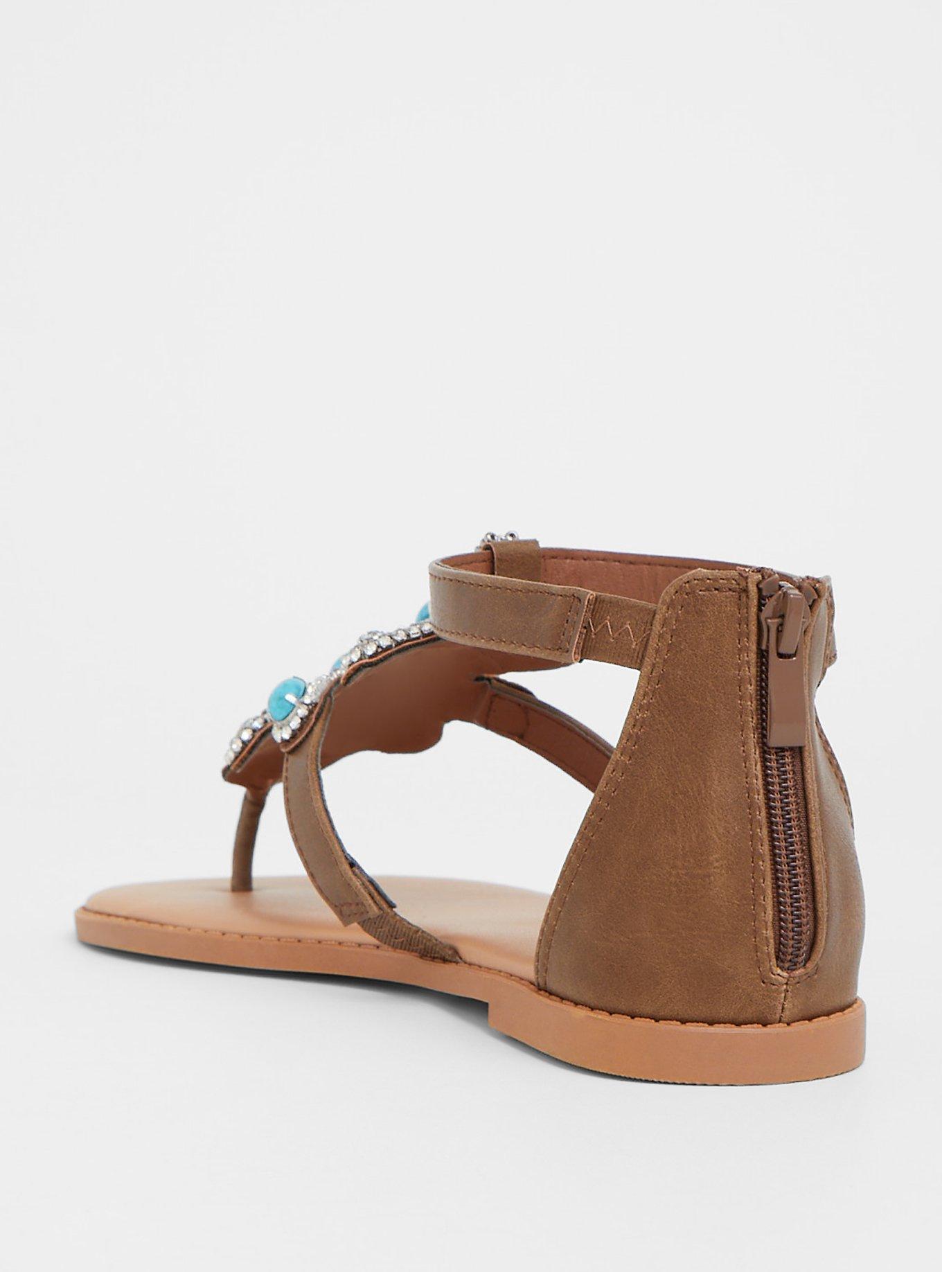 Sandals with turquoise online stones