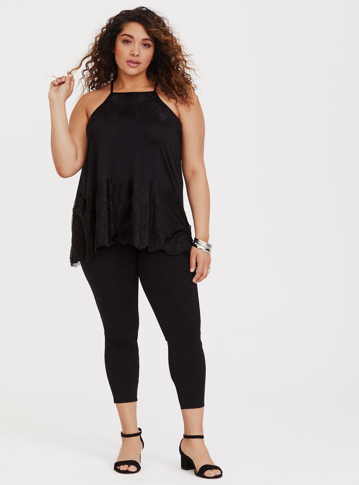 Plus size hot sale lace tank