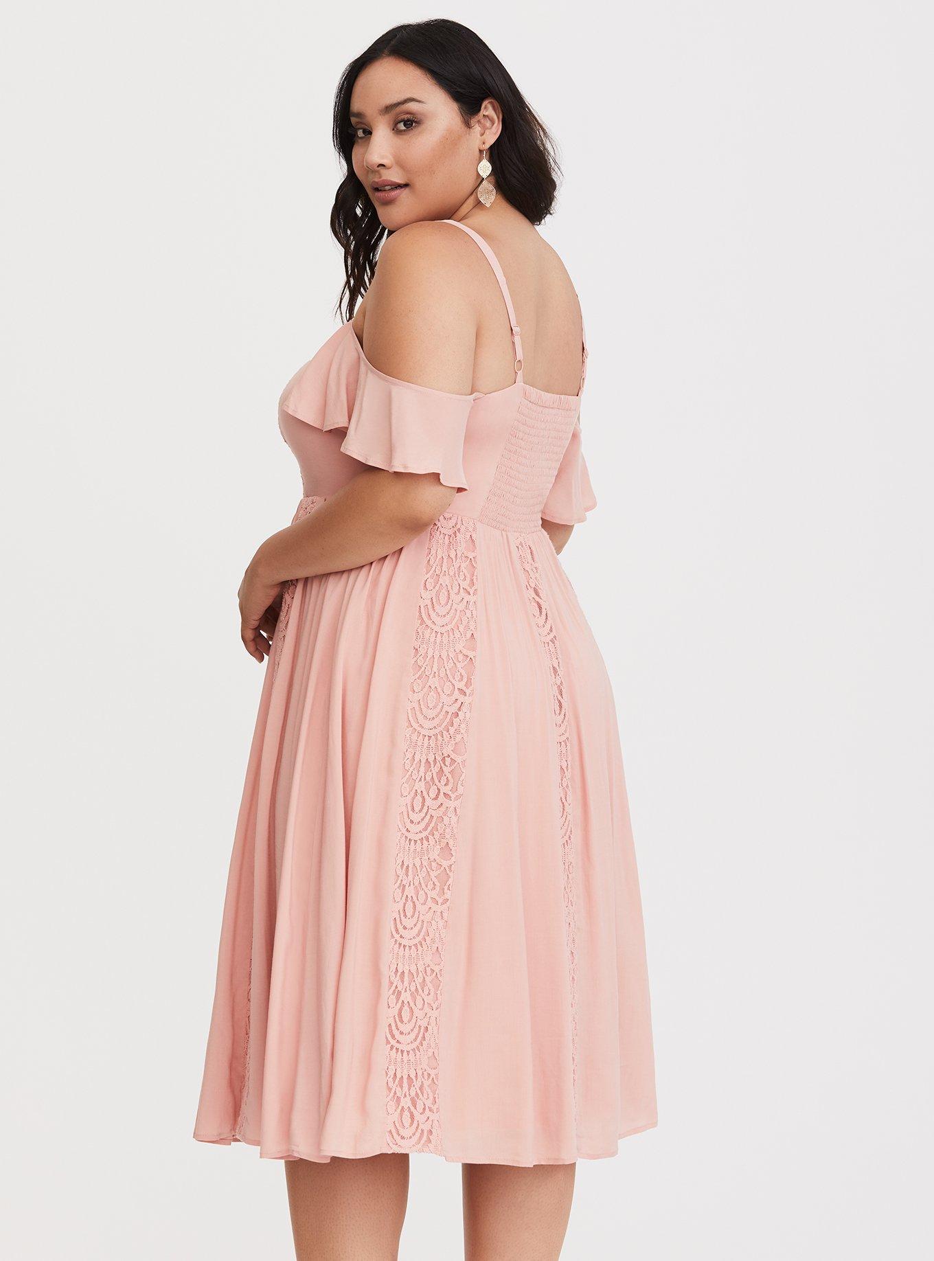 Torrid peach dress sales