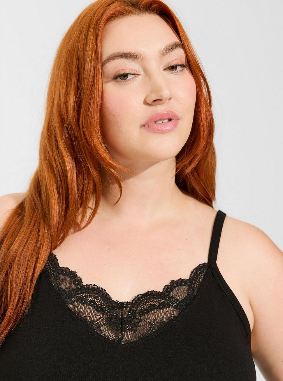 Plus Size - Super Soft Lace Trim Sleep Romper - Torrid Plus Size - Super Soft Lace Trim Sleep Romper - Torrid