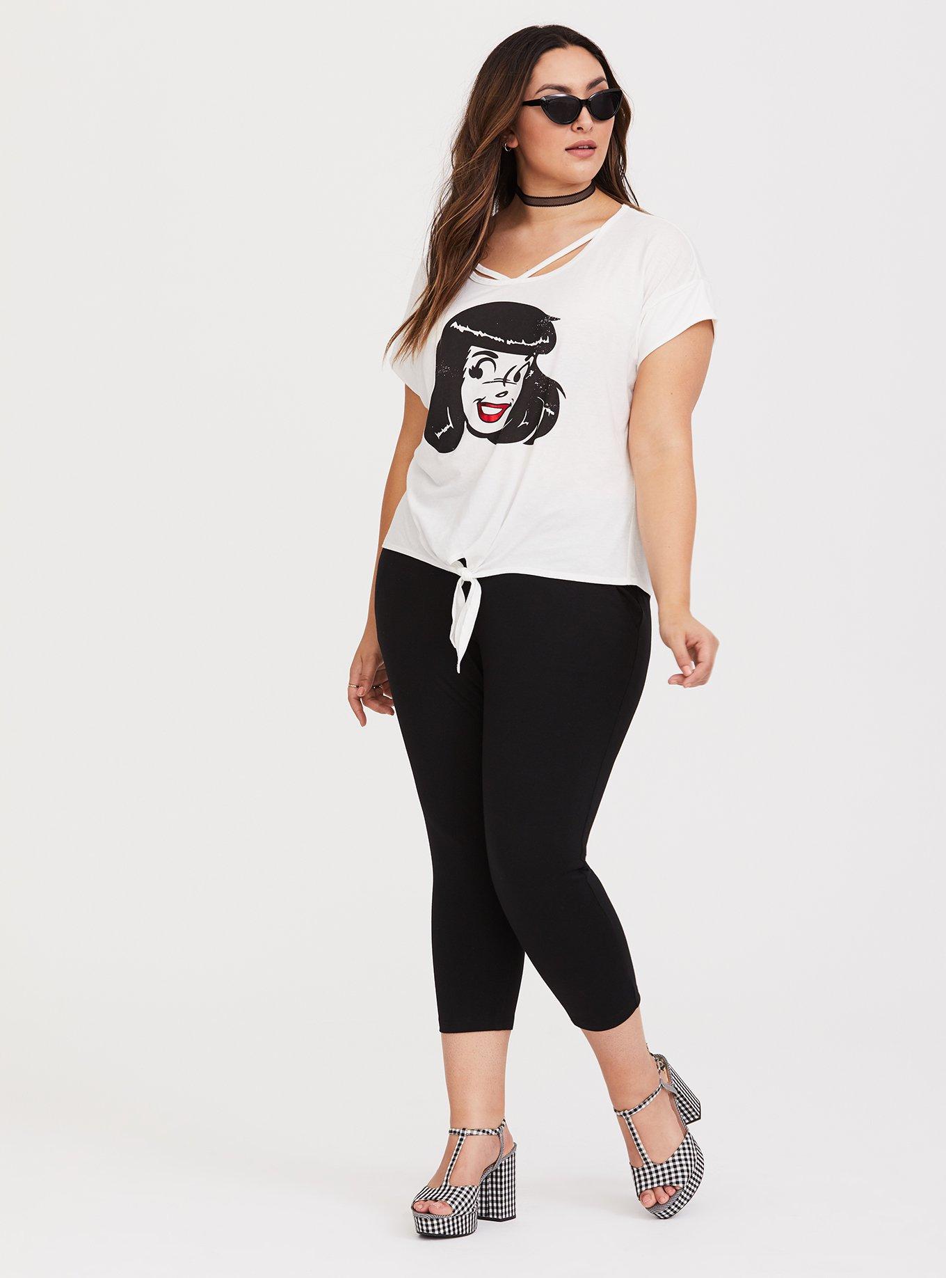 Betty & Veronica - Veronica Black Embroidered Cigarette Cropped Pant, , hi-res