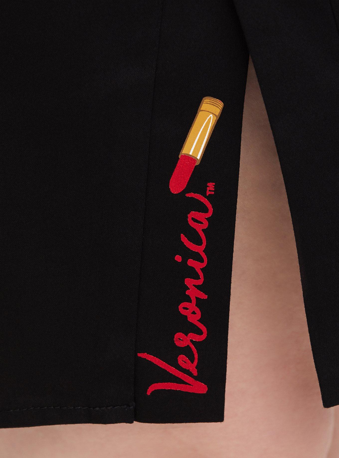 Betty & Veronica - Veronica Black & Red Lipstick Bodycon Bustier Dress, DEEP BLACK, alternate