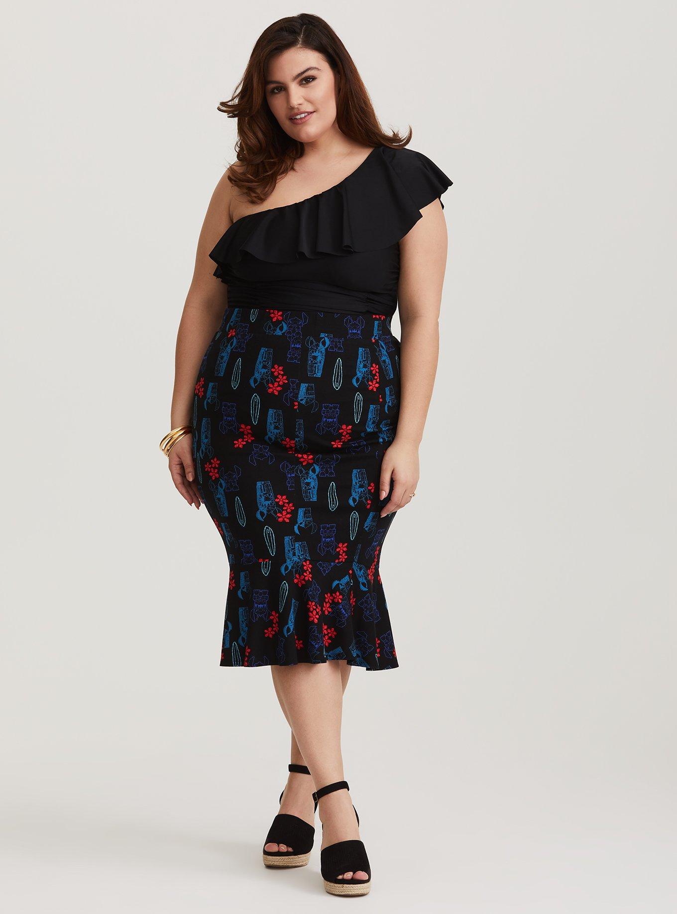 Her Universe Disney Retro Lilo & Stitch Ponte Skirt, MULTI, hi-res