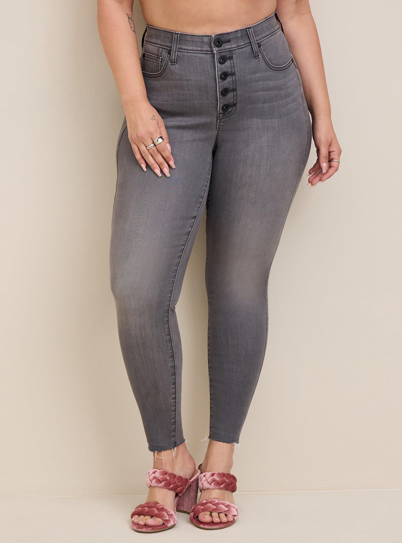 Plus Size - Bombshell Skinny Premium Stretch High-Rise Destructed Jean -  Torrid