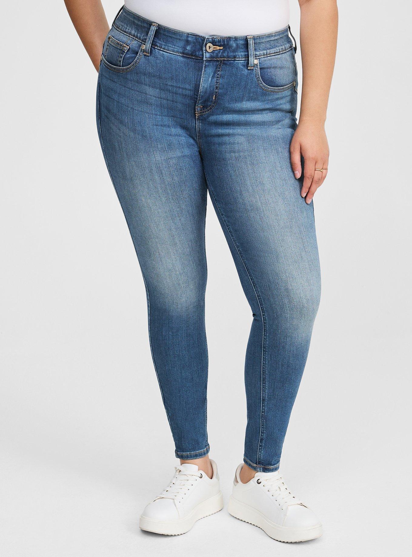 Mya Curvy High-Waisted Super-Skinny Jeans - Side-Zipper