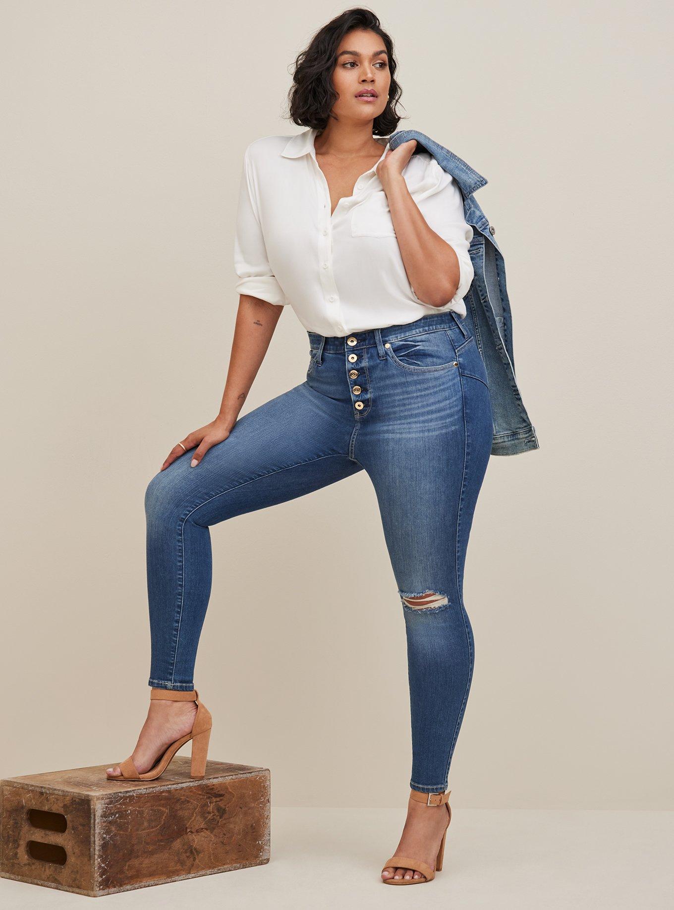 Plus Size - Curvy Bombshell Skinny Premium Stretch High-Rise Jean - Torrid