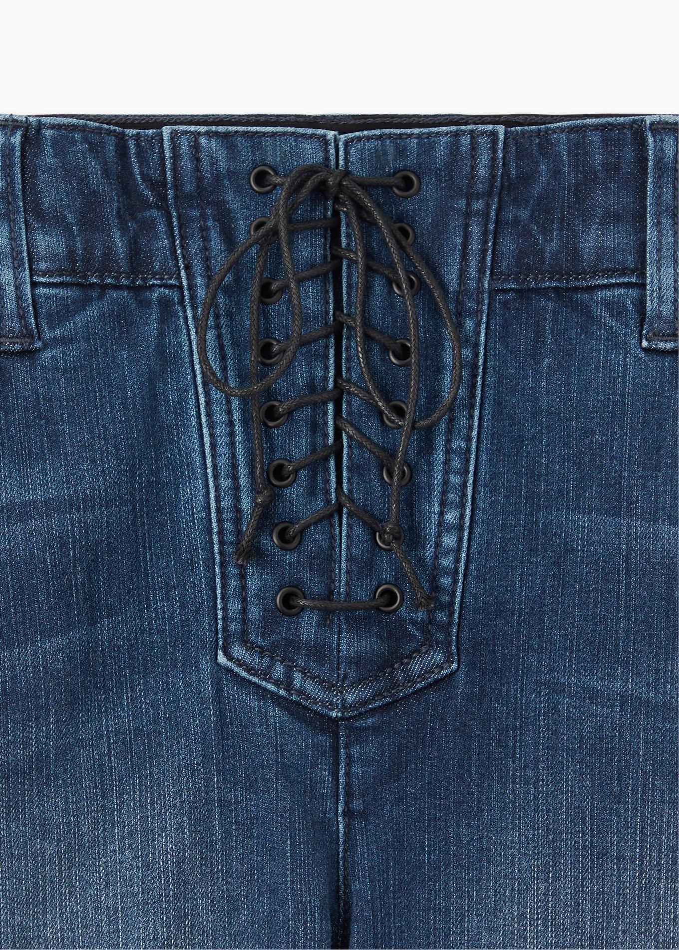 Bombshell High-Rise Skinny Jean, LACE UP THAMES, alternate